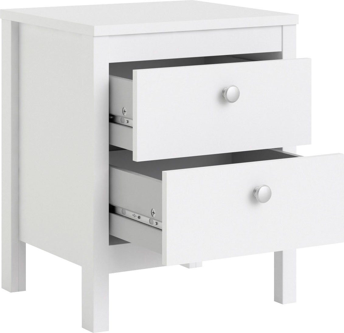 Home affaire Nachttisch Nachtkommode, Nachtschrank, Beistelltisch, mit 2 Schubladen, Breite 44 cm, Höhe 54 cm