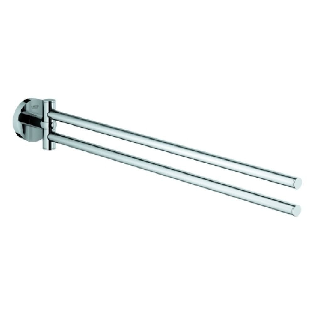 Grohe Doppelhandtuchhalter Handtuchhalter Essentials 2-armig schwenkbar Metall 439mm Chrom, 2-armig, schwenkbar