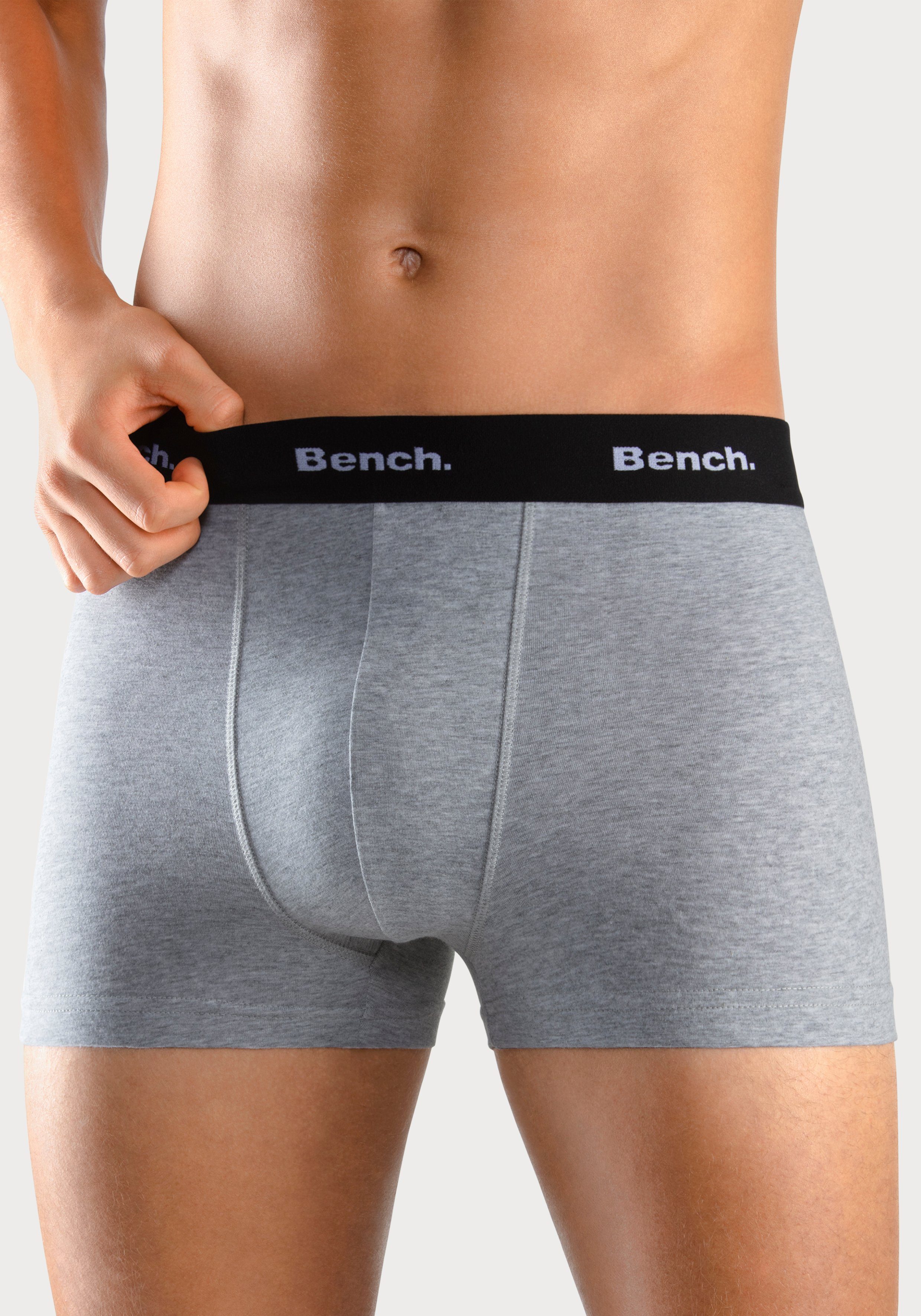 Bench. Boxer Boxershorts für Herren (Packung, 4-St) Unterhosen mit kontrastfarbigem Bund