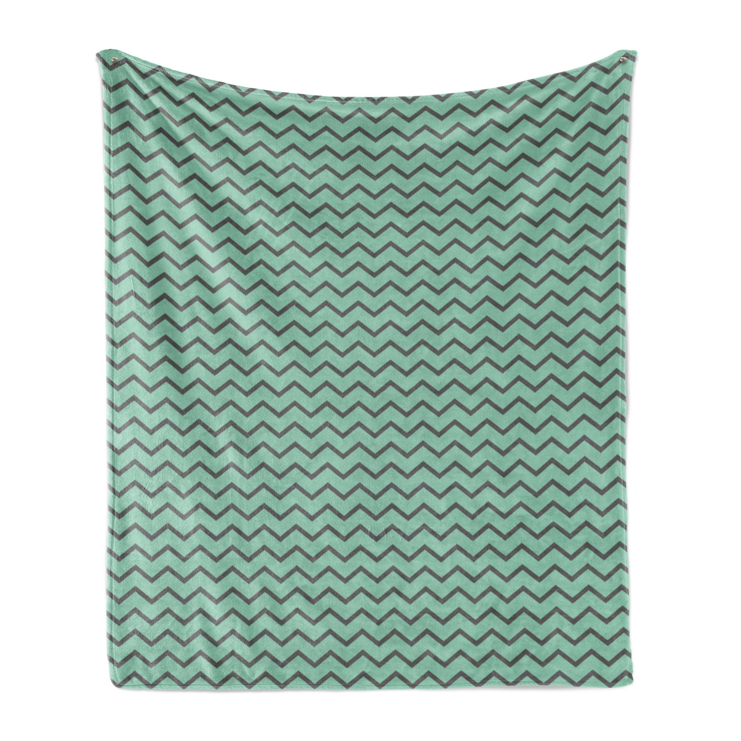 Wohndecke Gemütlicher Plüsch für den Innen- und Außenbereich, Abakuhaus, grau Chevron Minimalist Retro Style