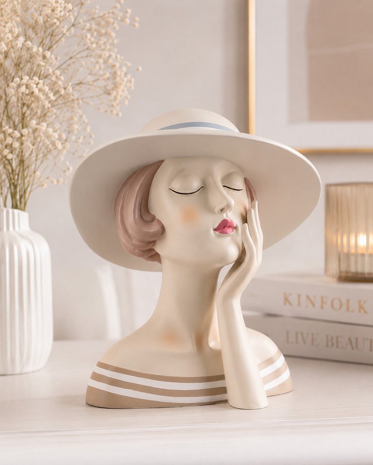 MF Dekoobjekt Deko Figur Lady Elegance Hut Graceful Touch (1 St)