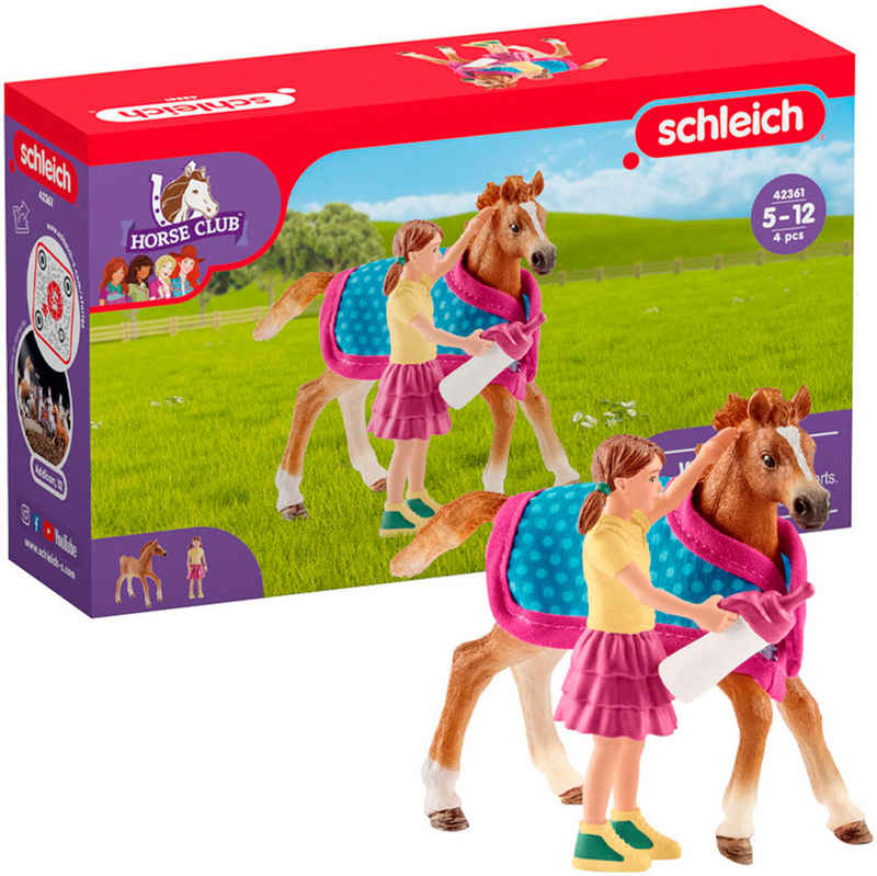 Schleich® Spielfigur HORSE CLUB, Fohlen mit Decke (42361)