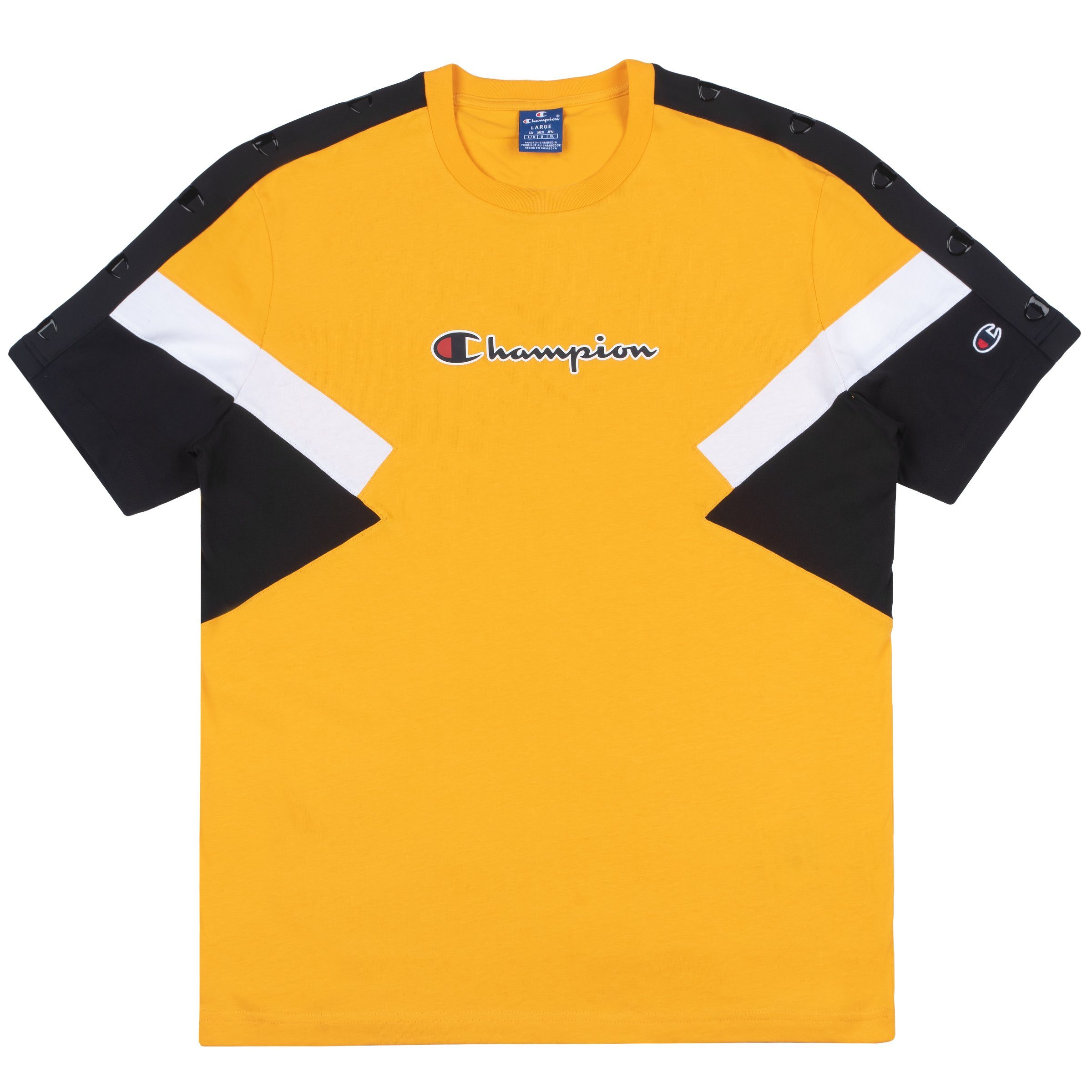 Champion T-Shirt Champion Herren T-Shirt Crewneck T-Shirt 214789 Adult gelb (cuy)/schwarz (nbk)/weiß (wht)