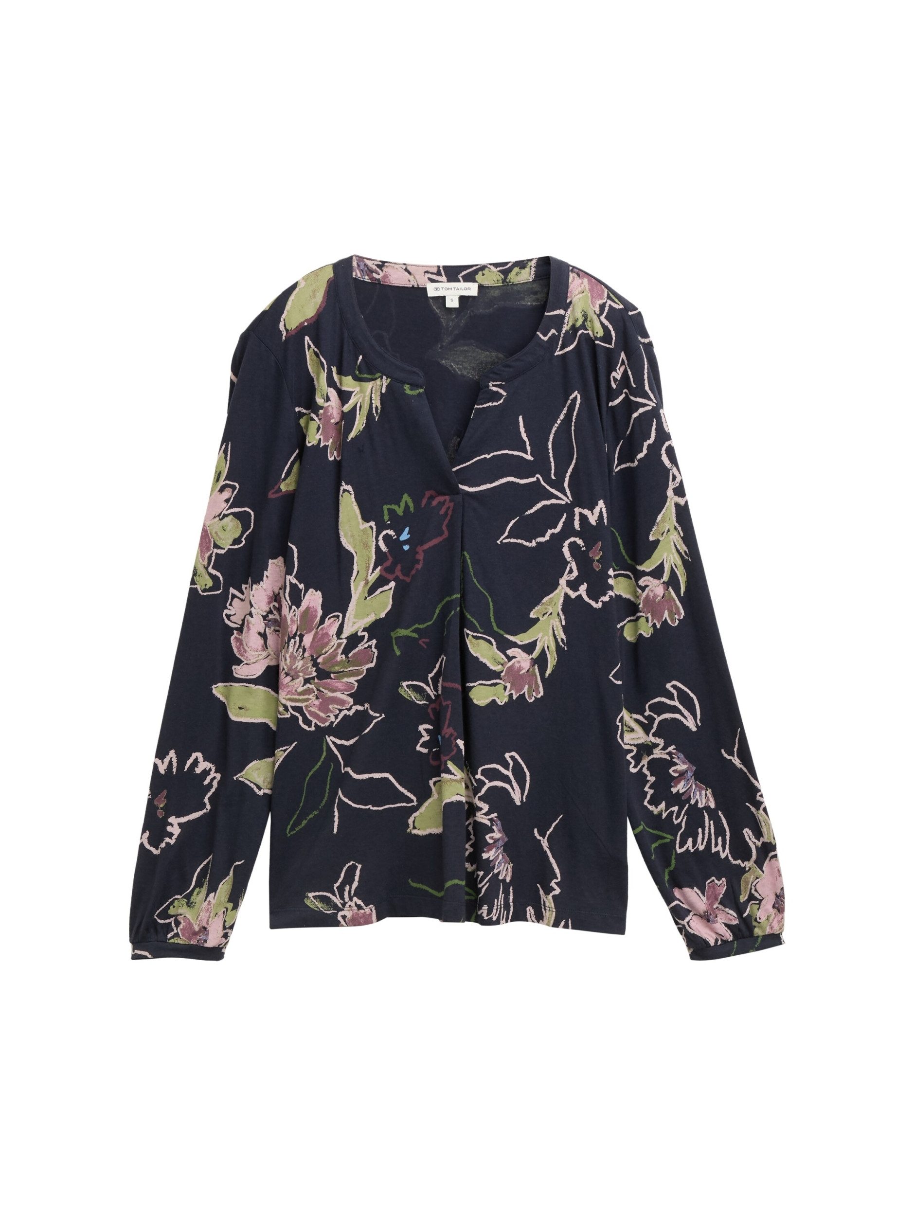 TOM TAILOR Denim Langarmshirt T-shirt alloverprinted günstig online kaufen
