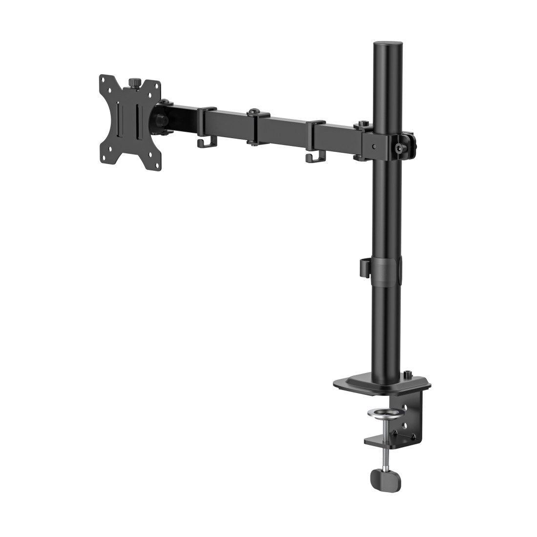 Hama Monitor-Halterung Monitorhalterung höhenverstellbar für 13-35 Zoll Monitore, (bis 35 Zoll, 360° Rotation, VESA, Kabelmanagement, ausziehbar, Stahl)