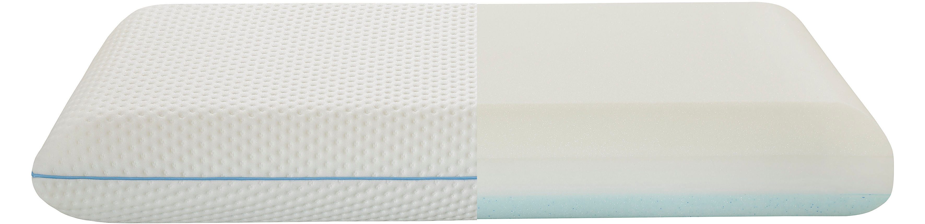 OTTO home Nackenkissen Coolgel 3-Lagiges Nackenstützkissen, höhenverstellbar 40x80 cm, 1-tlg., waschbarer Bezug, Seitenschläfer, Bauchschläfer, Rückenschläfer