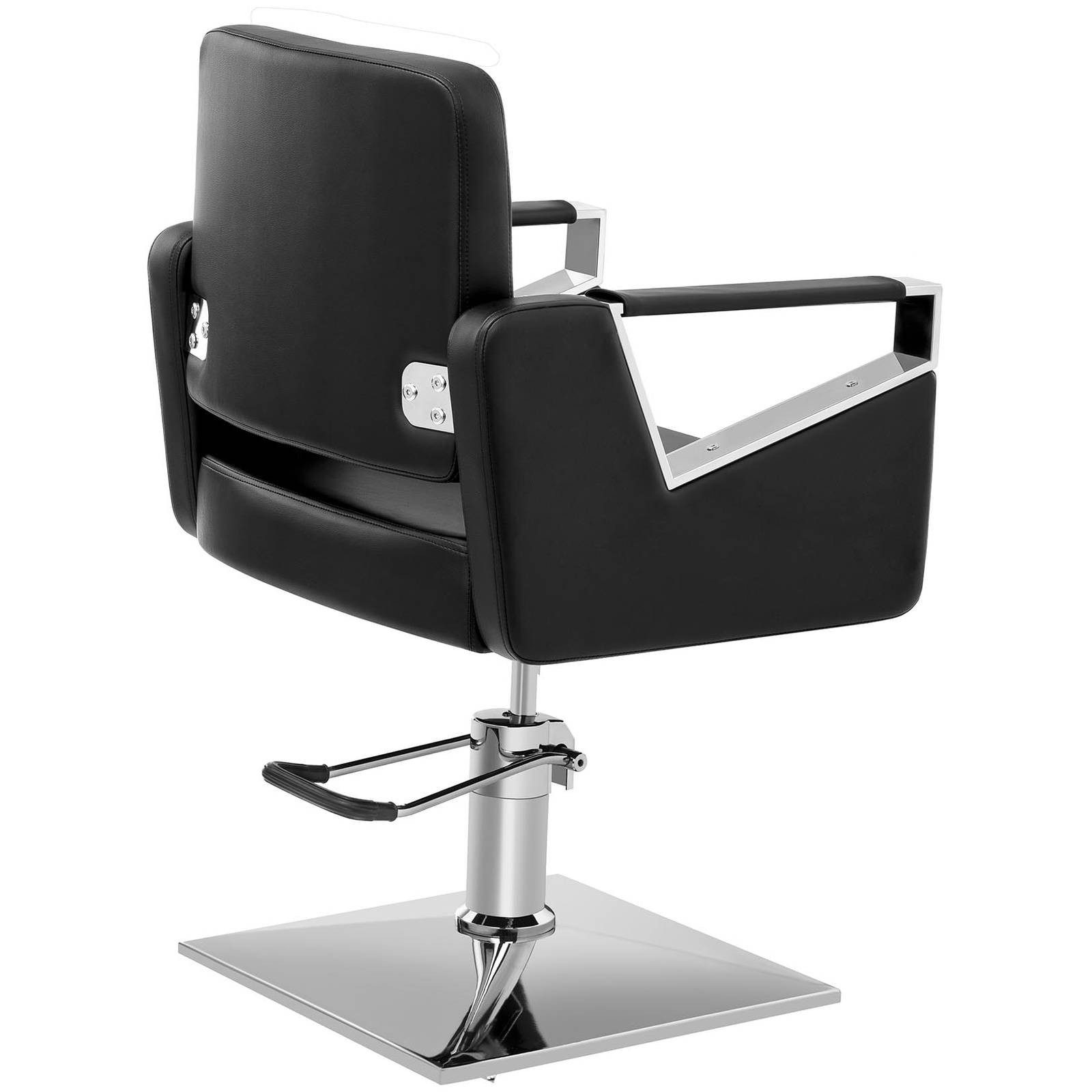 Physa Armlehnstuhl Friseurstuhl Hydraulisch Friseursessel Bedienungsstuhl 200 kg schwarz, Schwarz – Bild 4 von 5