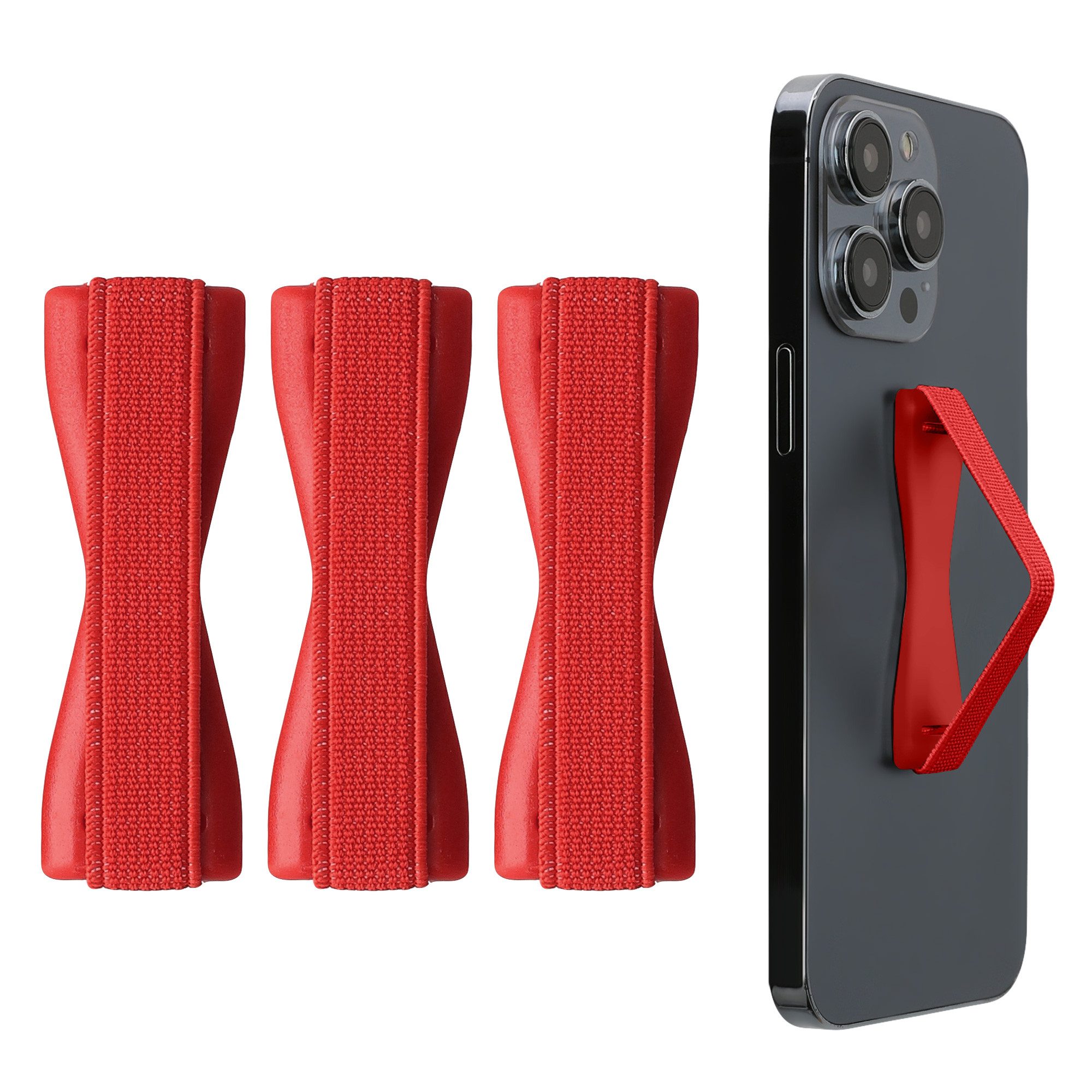kwmobile Popsockets Smartphone Fingerhalter 3 Set, (3-tlg., Handy Halter Griff Halterung Einhandbedienung - 3x Handyhalter)