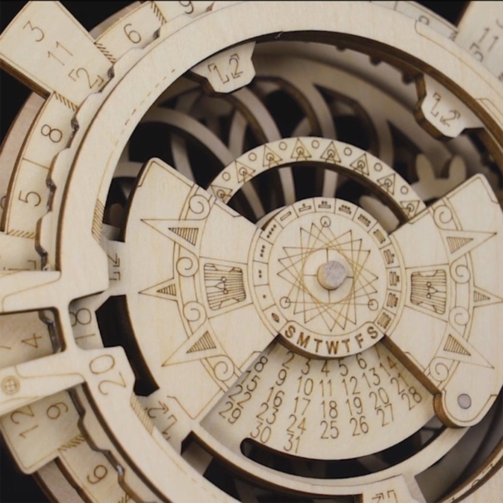 Robotime Modellbausatz Ewiger Kalender aus Holz, (52-tlg)