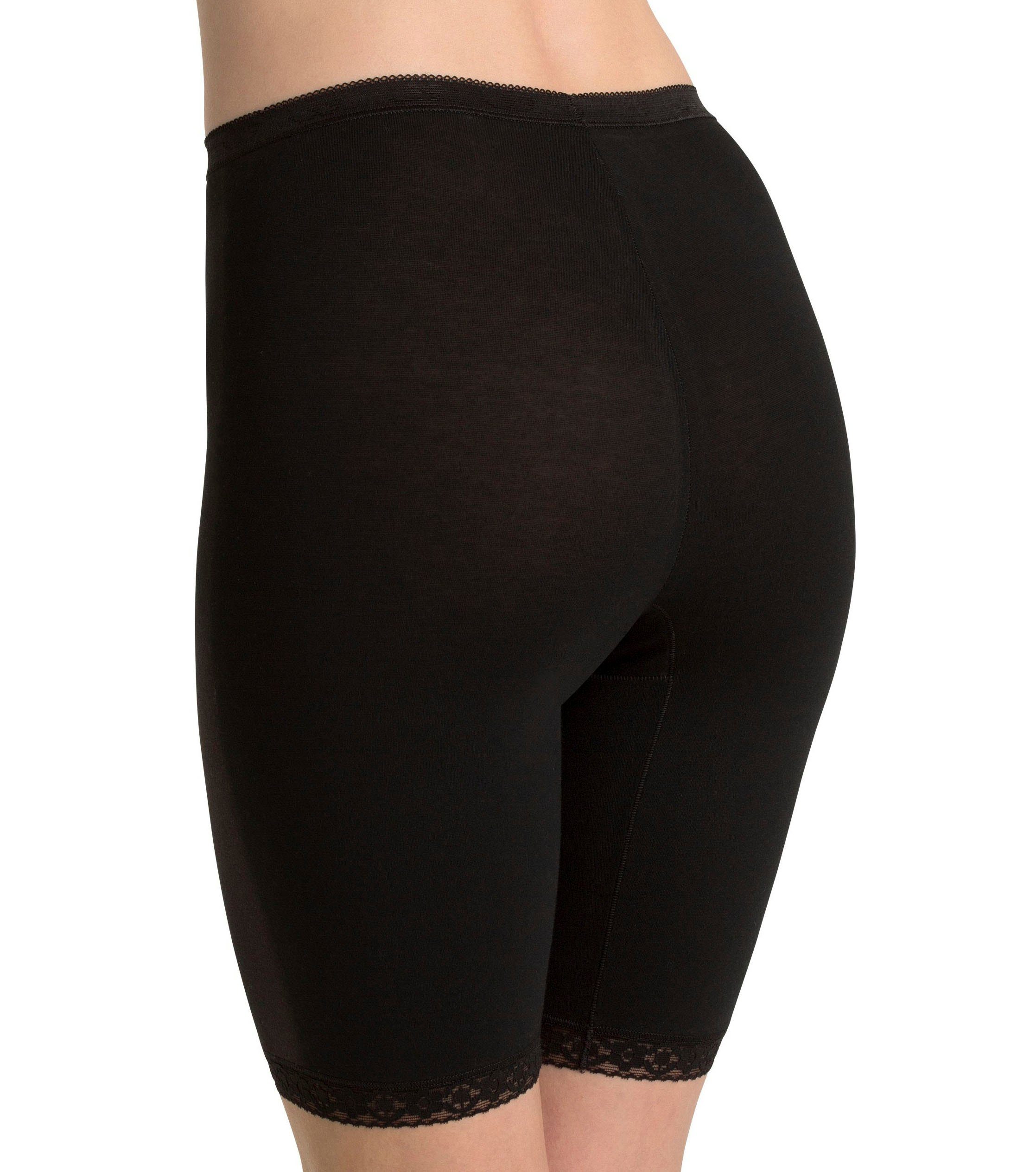 Sloggi Lange Unterhose black Basic+ Longpants mit Spitzenbesatz