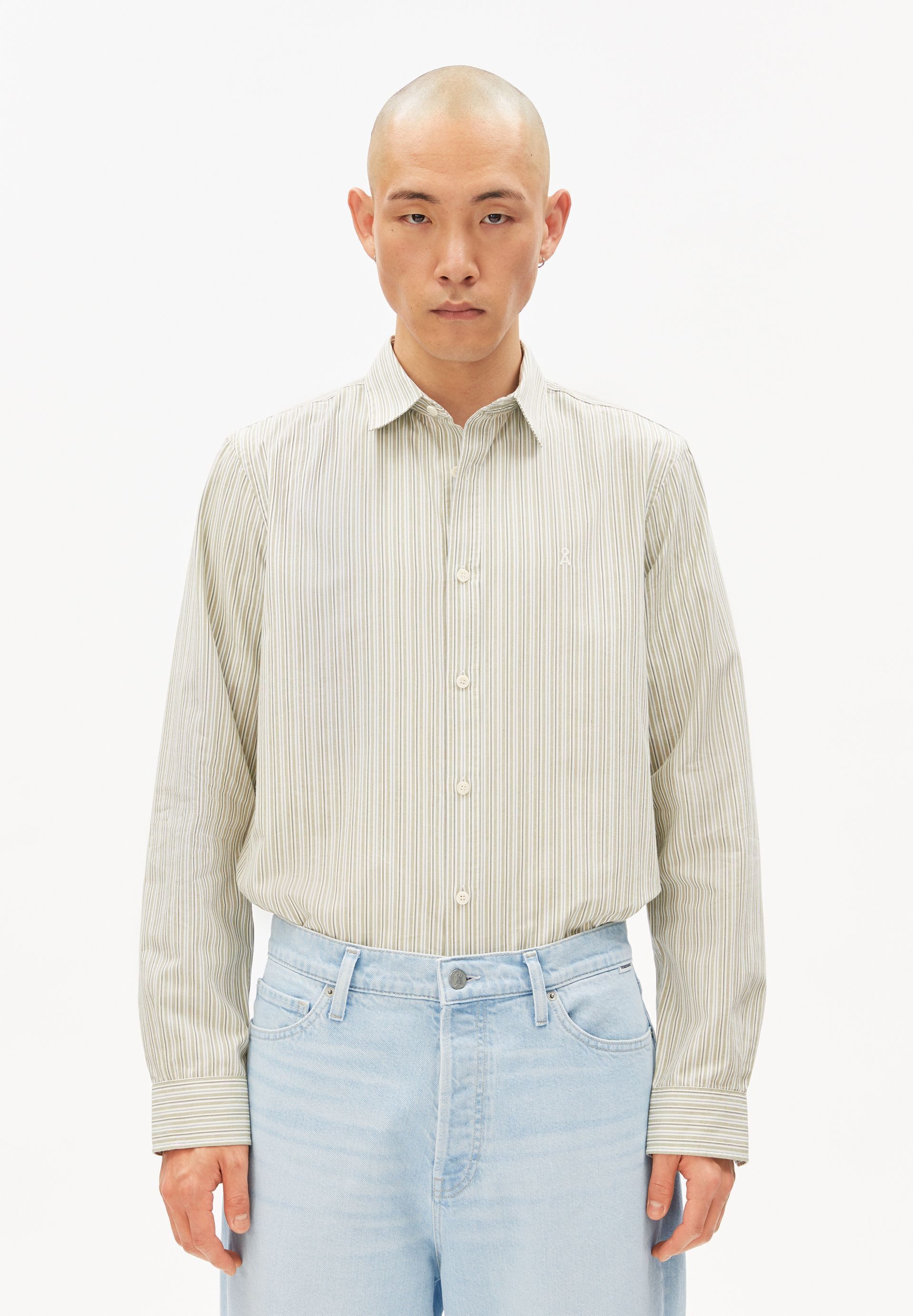Armedangels Langarmhemd STRIPE Hemd aus Bio-Baumwolle (1-tlg., Relaxed Fit) Relaxed Fit
