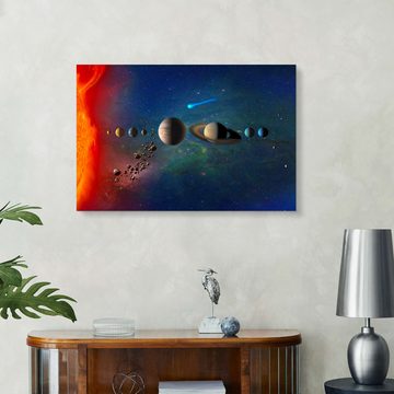 Posterlounge Alu-Dibond-Druck NASA, Sonnensystem, Illustration