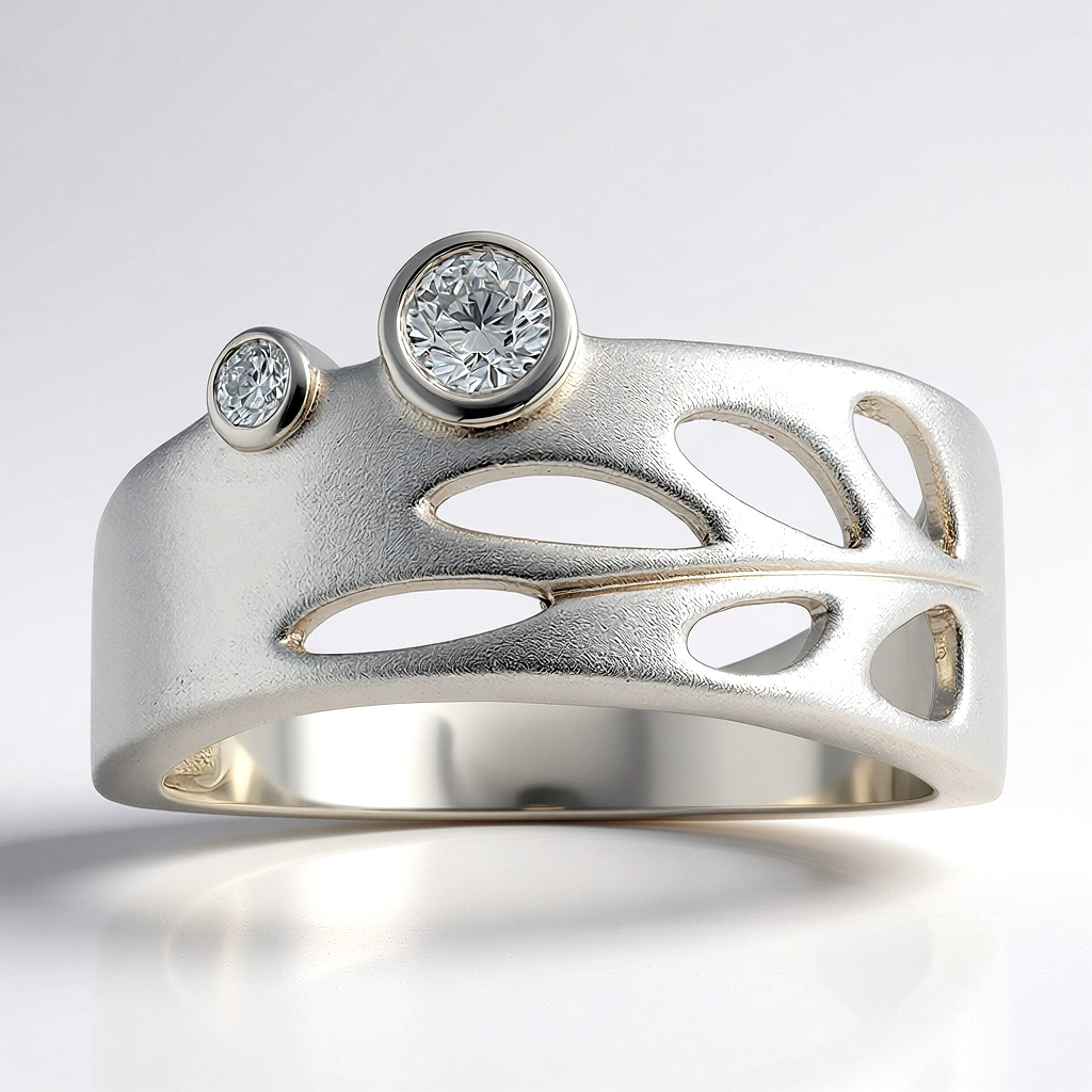 Cavill Diamantring Eleganter Diamant-Silberring (1-tlg)
