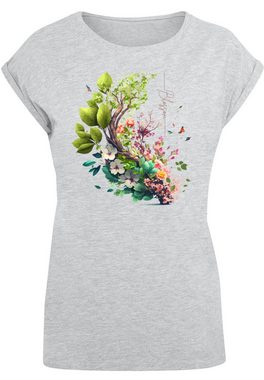 F4NT4STIC T-Shirt Baum mit Blumen Print