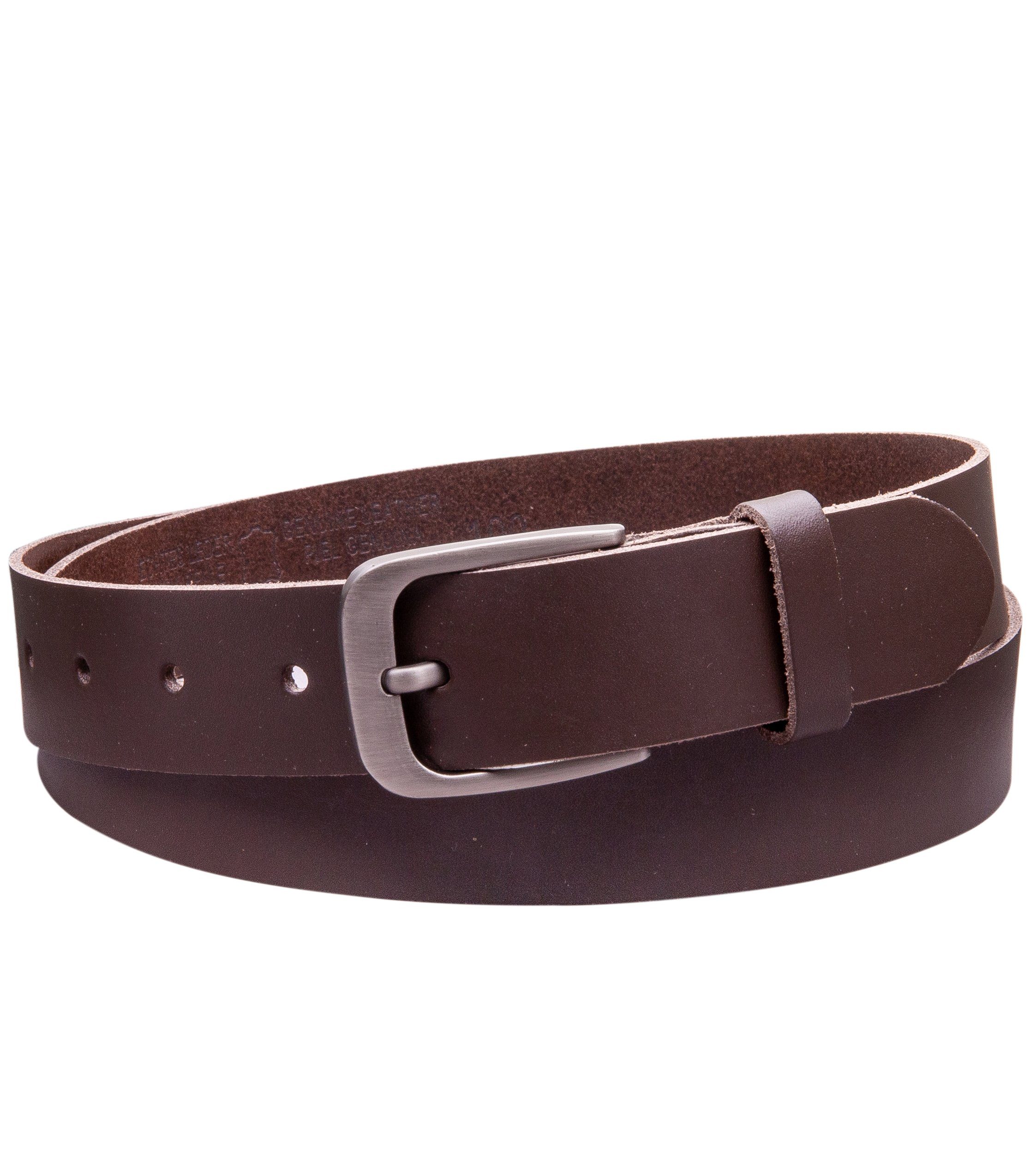 COLOGNEBELT Ledergürtel OM319-SL-Dunkelbraun MADE IN GERMANY, Dunkelbraun Kürzbar, 100 % Echtleder, Aus einem Stück, Unisex – Bild 3 von 5