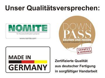 Daunenkissen ORIGINAL EIDERDAUNEN 3-Kammer-Kissen, Königin der Nacht, Füllung: isländische neue Eiderdaunen (außen), Seitenschläfer, Rückenschläfer, für Allergiker geeignet