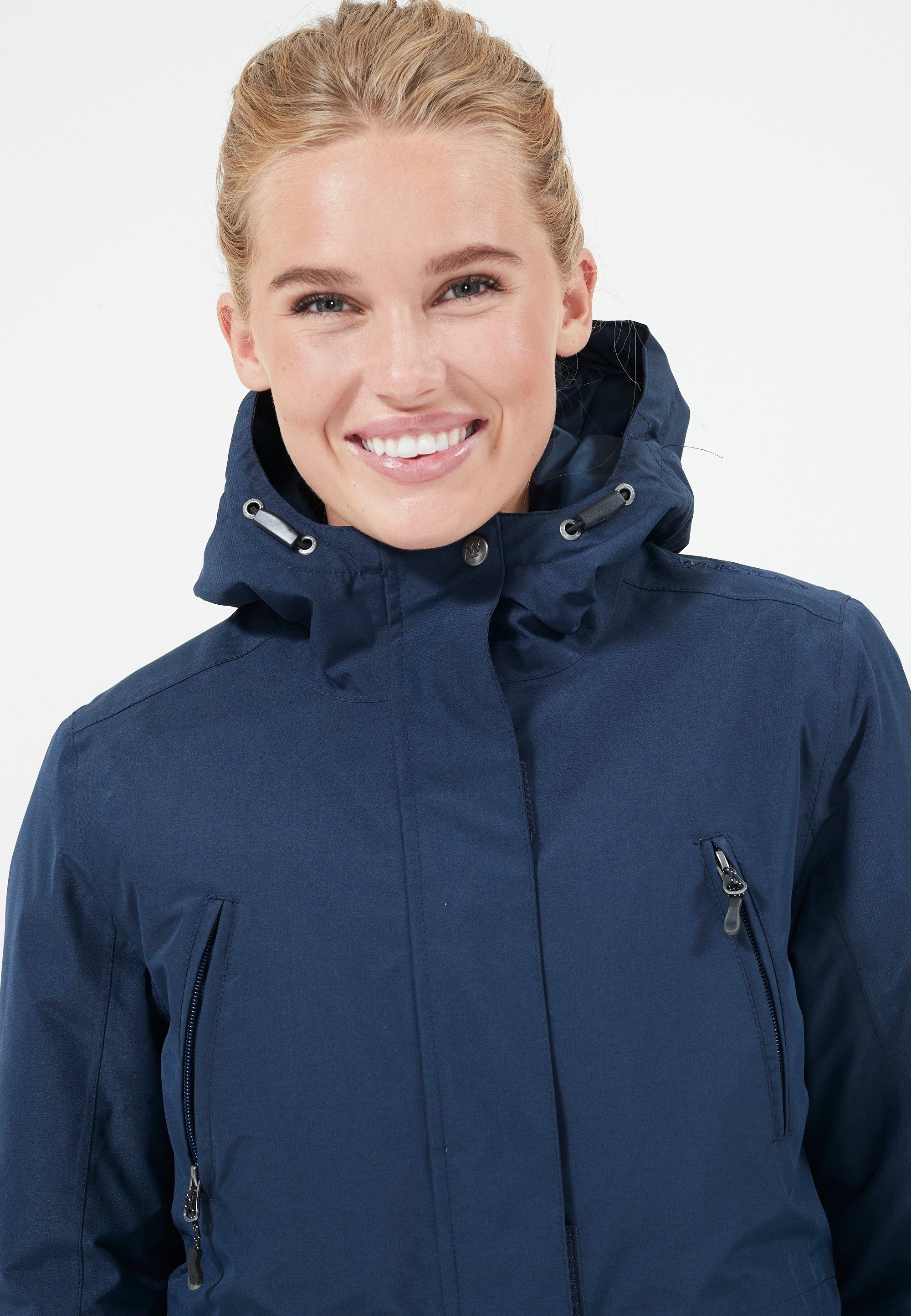 WHISTLER Parka Basta W blau Long winddichter Membran mit wasser- W-PRO und 10000