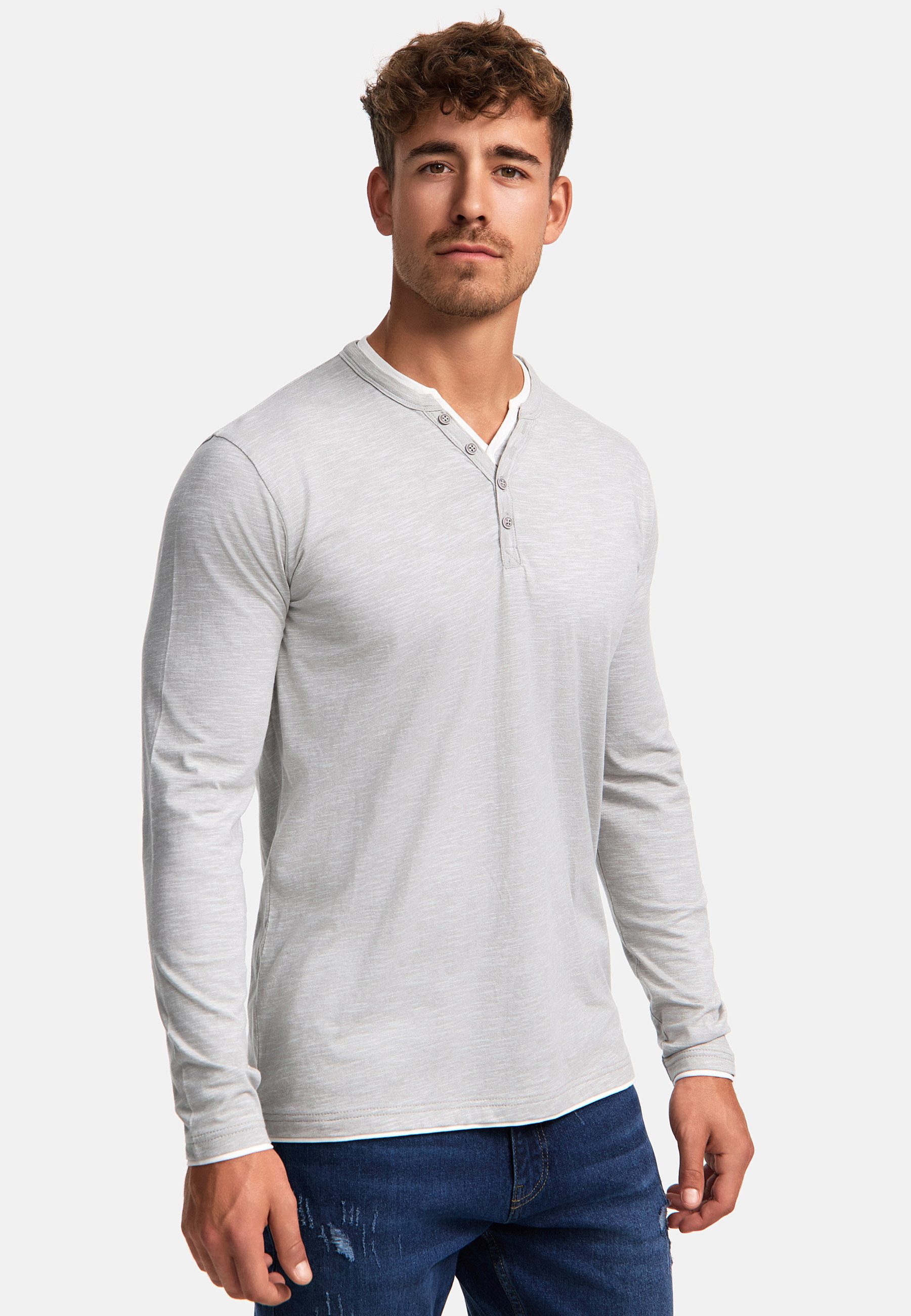 Indicode Langarmshirt Herren INColeson Shirt Langarm Herrenshirt Langarmshirt aus 100% Baumwolle