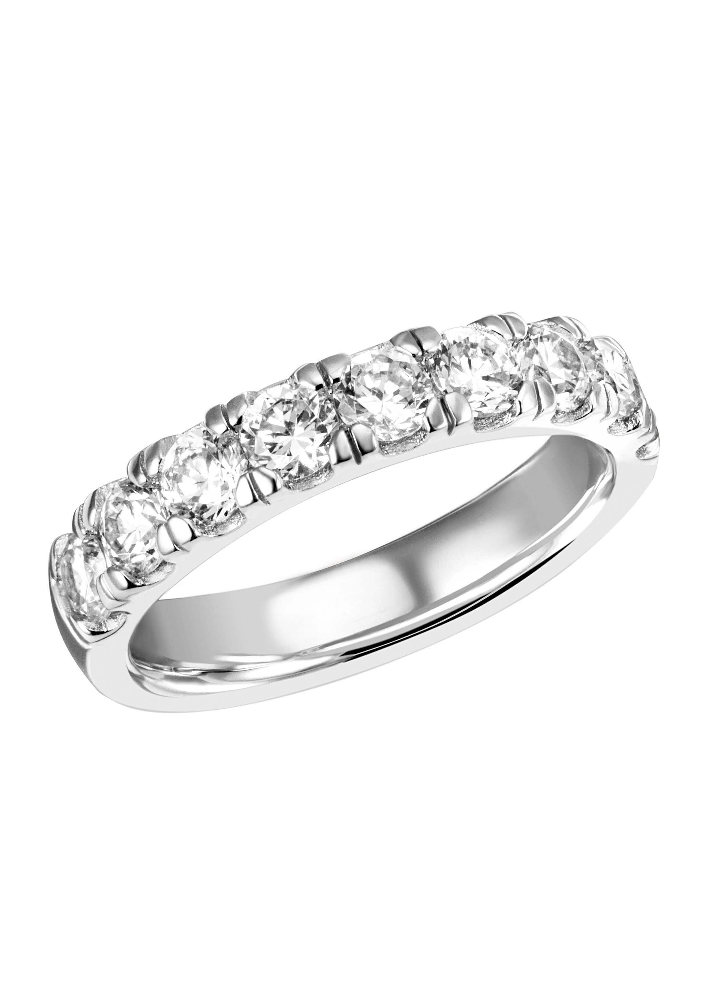 Firetti Fingerring Schmuck Geschenk Silber 925 Silberring Ring Memoire-Optik glitzernd, mit Zirkonia (synth)