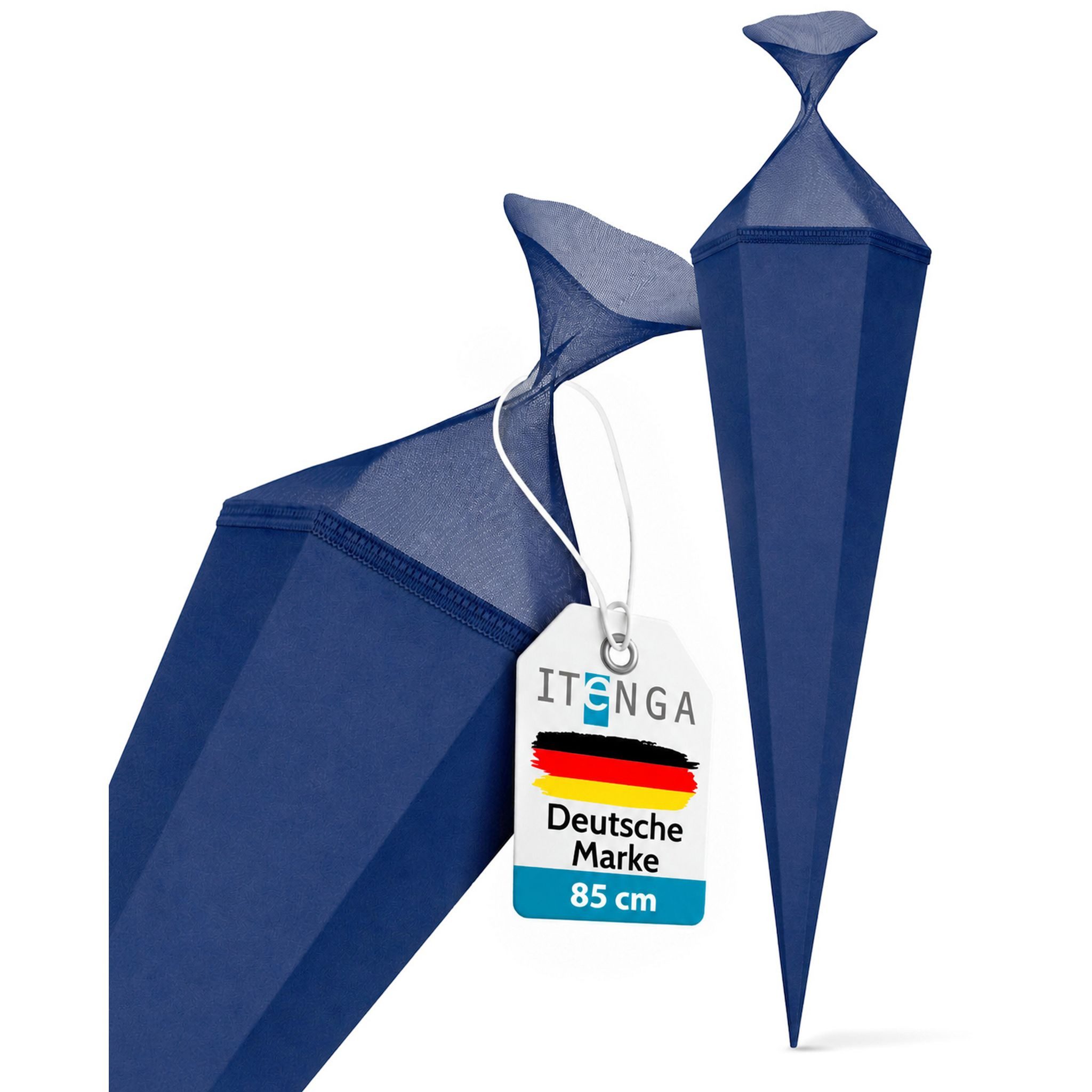 itenga Schultüte itenga Bastelschultüte mit Verschluss BLAU 6eckig 85cm – Bild 3 von 5