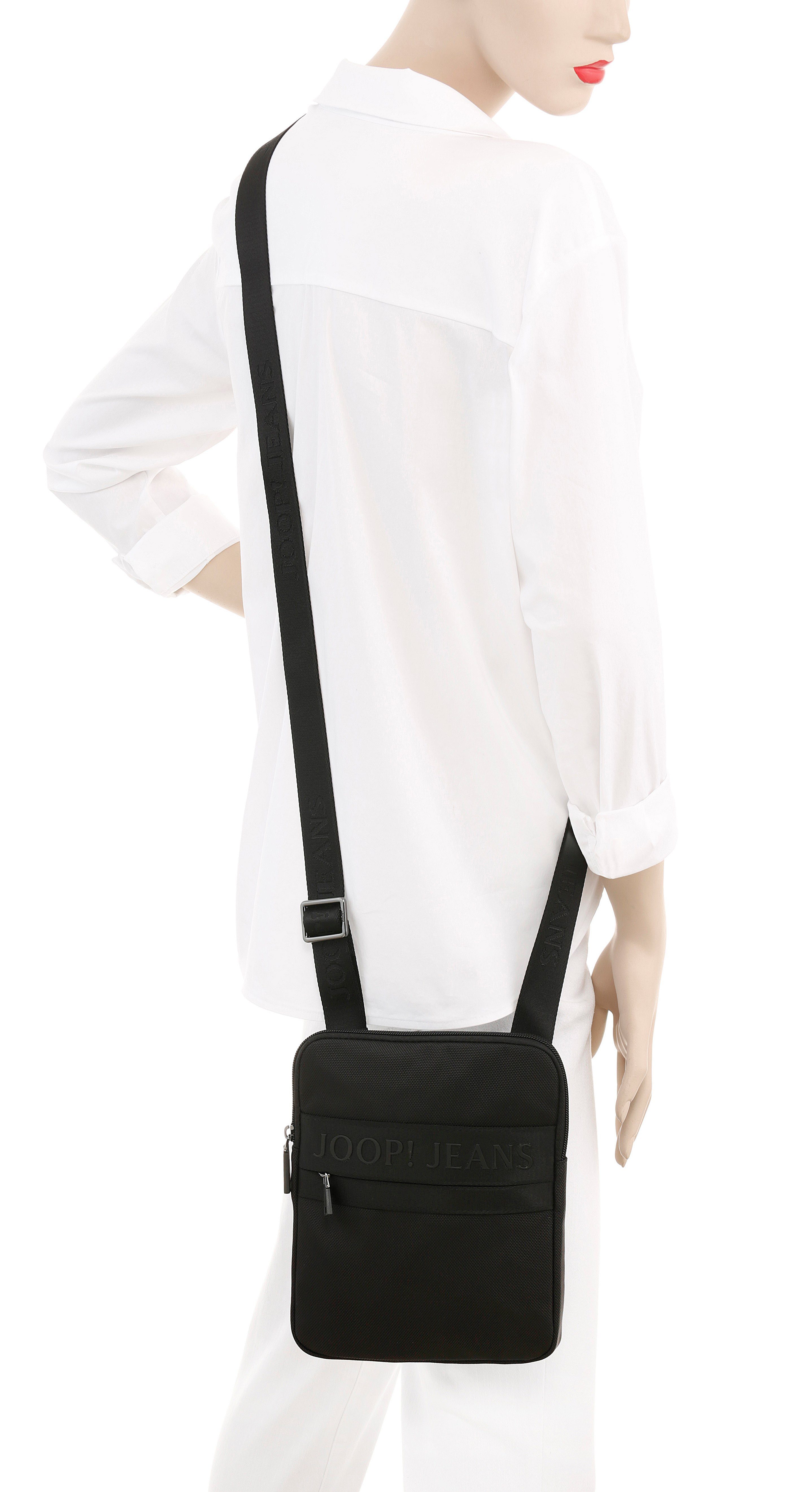 Joop Jeans Umhängetasche modica liam Stickerei shoulderbag Logo mit xsvz, schöner schwarz