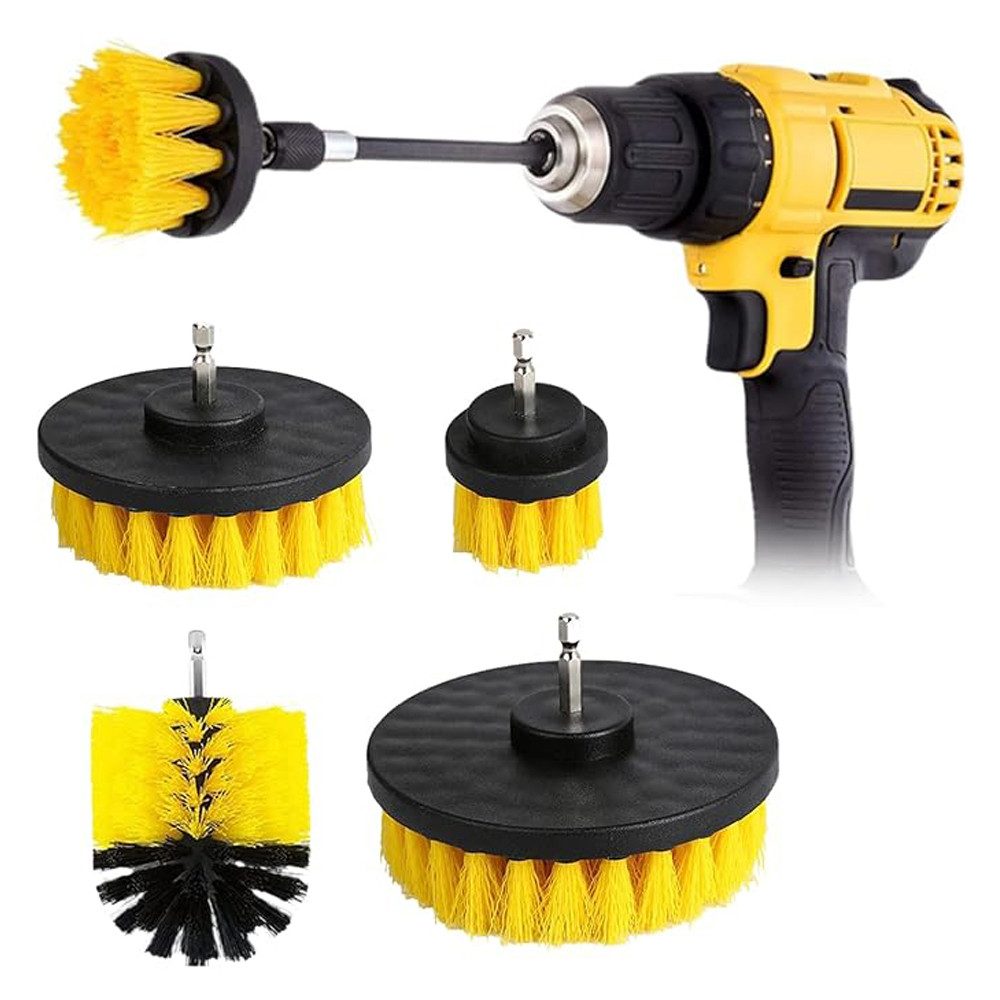 Reinigungsbürsten-Set 4 Stück BürstenaufsatzAkkuschrauber,2/3.5/4/5zoll Reinigung Bürste Kit