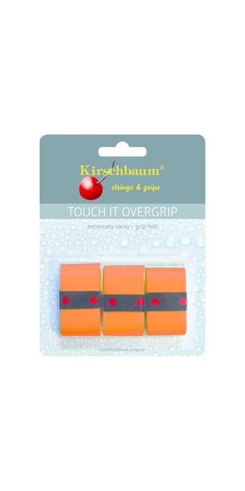 Kirschbaum Griffband Overgrip Touch it 0.5mm (extreme Griffigkeit) orange 3er