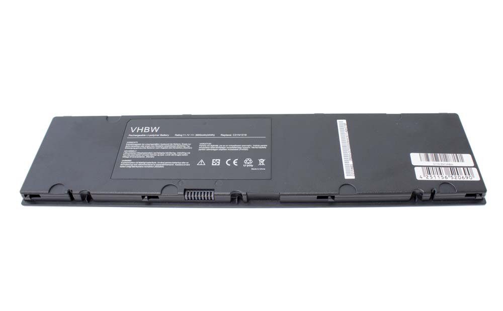 vhbw kompatibel mit Asus Pro PU301LA-XB51, PU301LA-RO223G, PU301LA-RO140G Laptop-Akku Li-Polymer 3950 mAh (11,1 V)