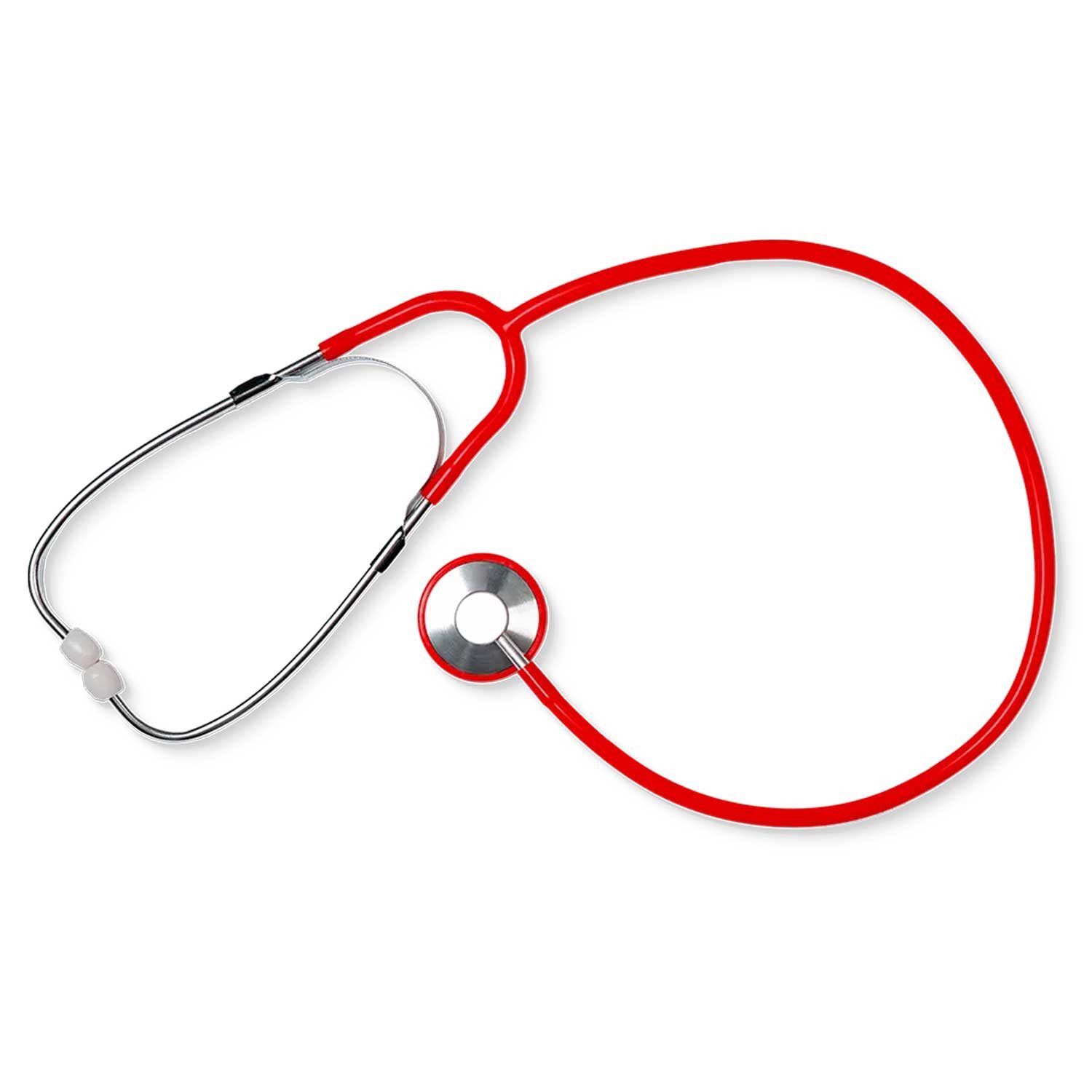 AMPri Handelsgesellschaft mbH Stethoskop Med-Comfort PVC Flachkopf Stethoskop rot 1 Stück