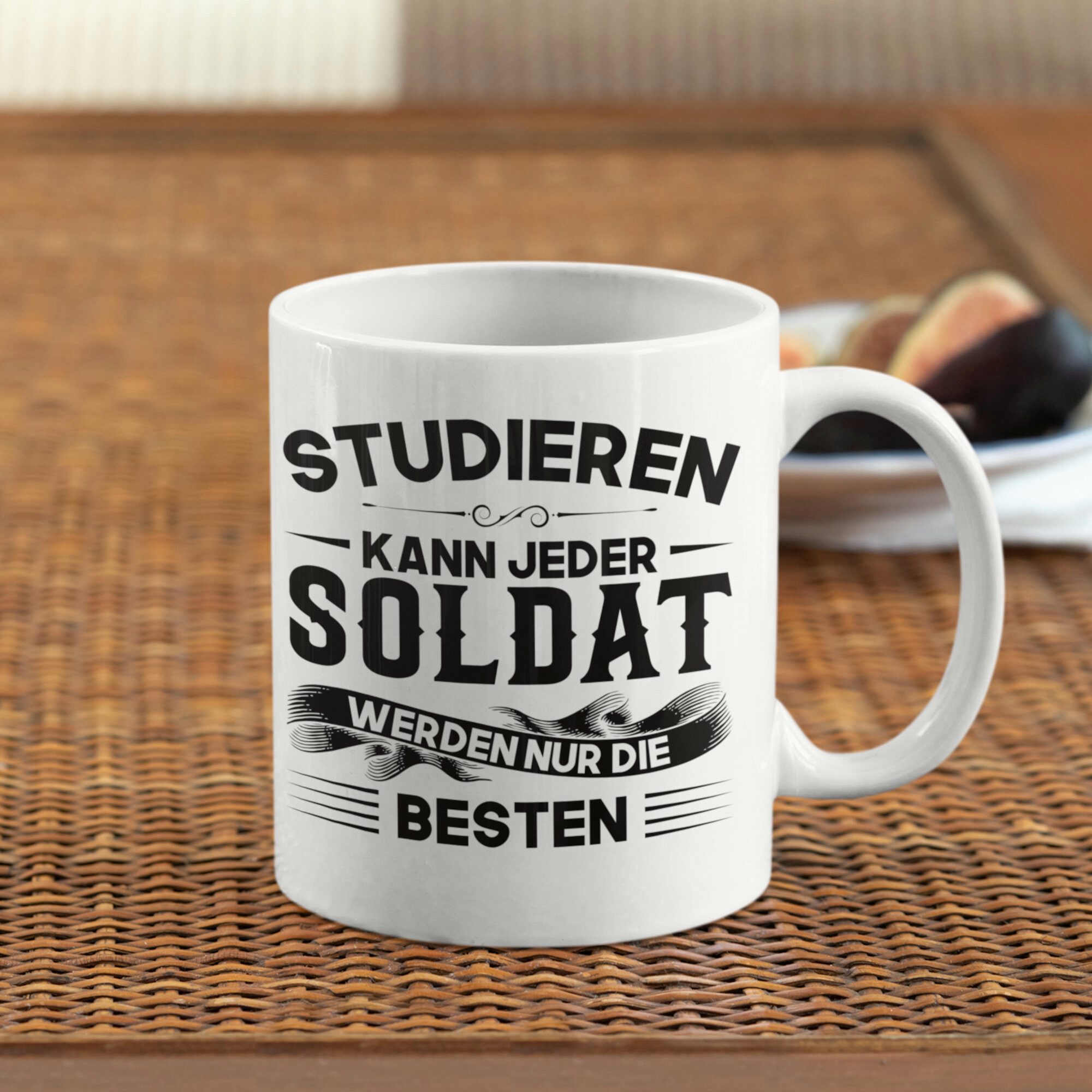 Printmacher Tasse Soldat Tasse Studieren Feldwebel Kaffeebecher Militär, Keramik