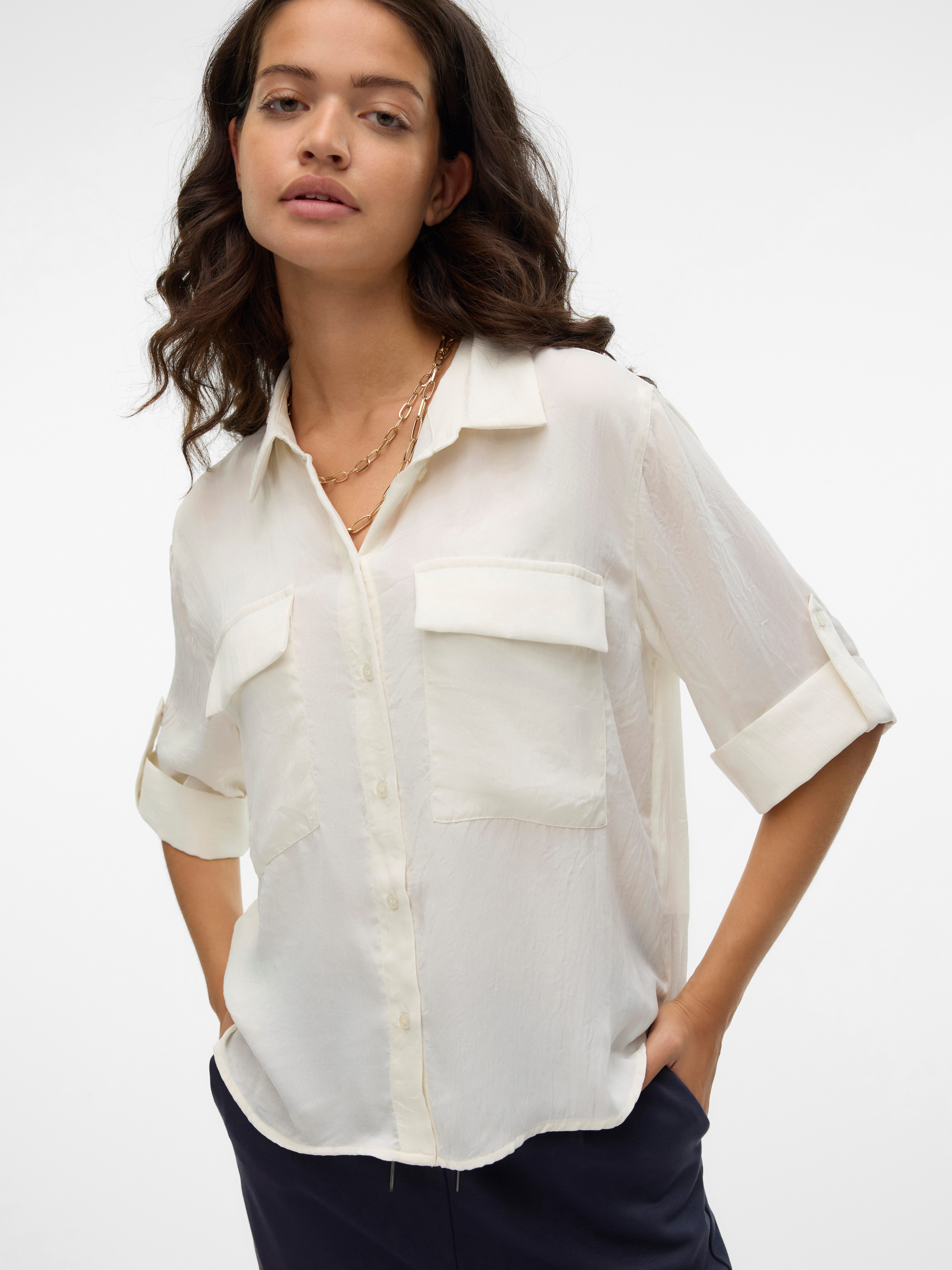 Vero Moda Kurzarmbluse VMFABIANA 3/4 SHIRT günstig online kaufen