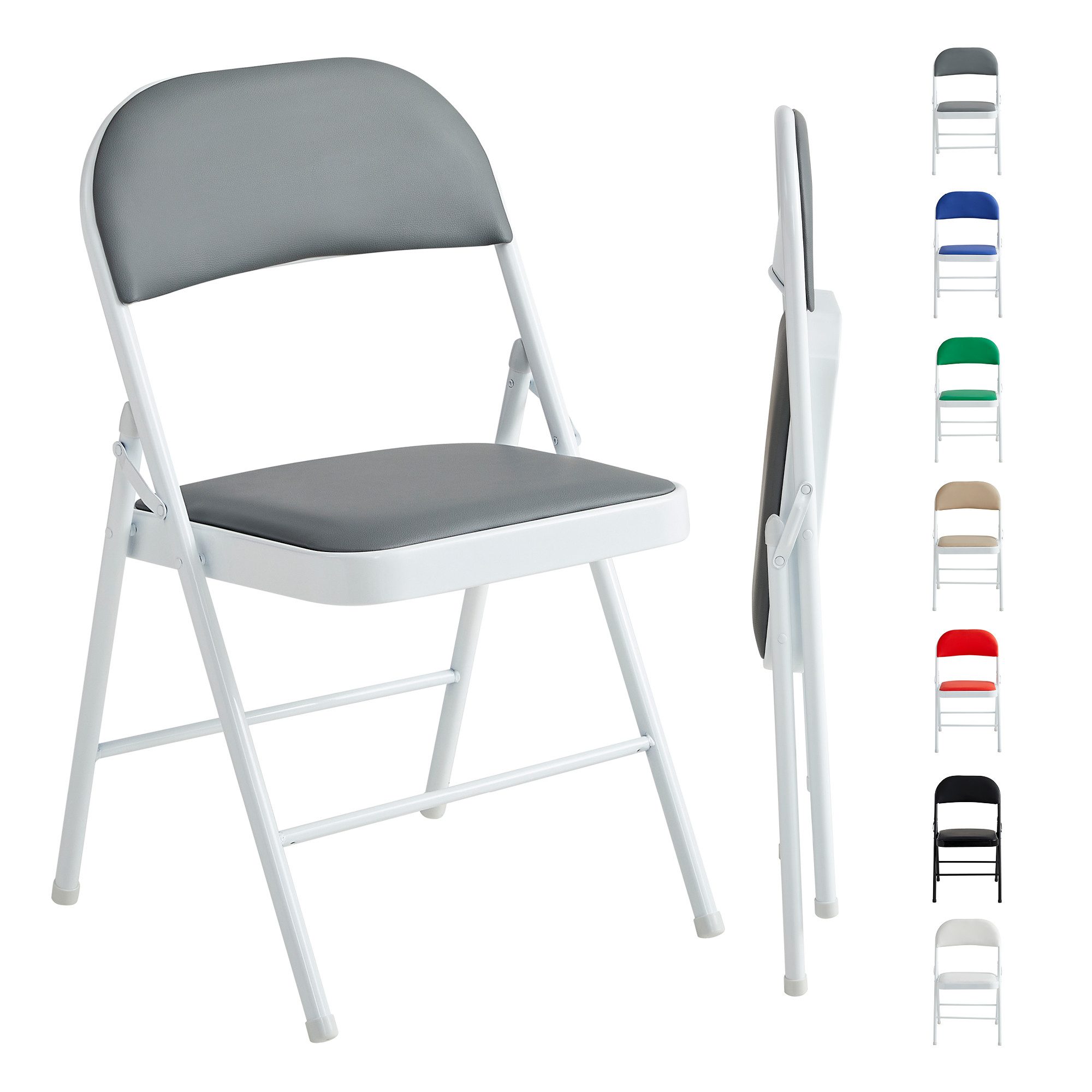 MCC direct Klappstuhl Kunstleder Klappstuhl gepolstert im 1er, 2er, 4er und 6er Set (1 St)