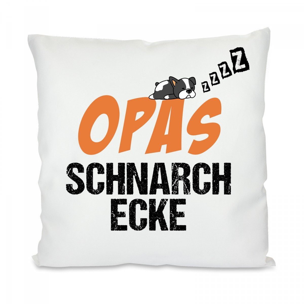 Herzbotschaft Dekokissen Kissen mit einseitigem Motiv Opas Schnarch Ecke, K günstig online kaufen