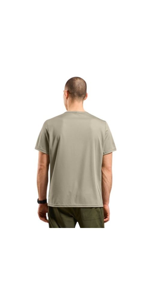 Odlo T-Shirt Wander-/Freizeit Crew Neck Cardada (100% Polyester) agate grau/khaki