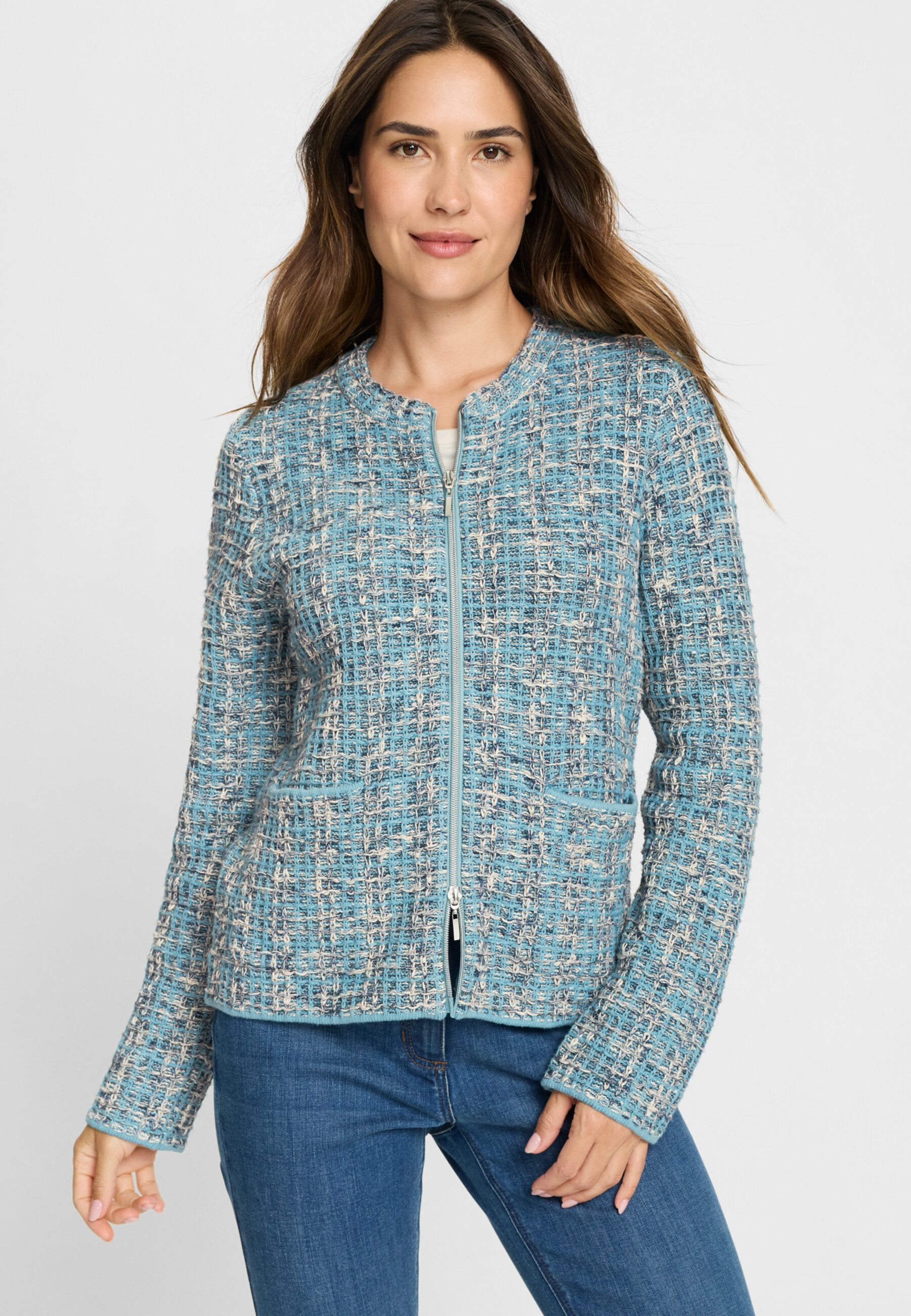 Cardigan Cardigan mit Reißverschluss