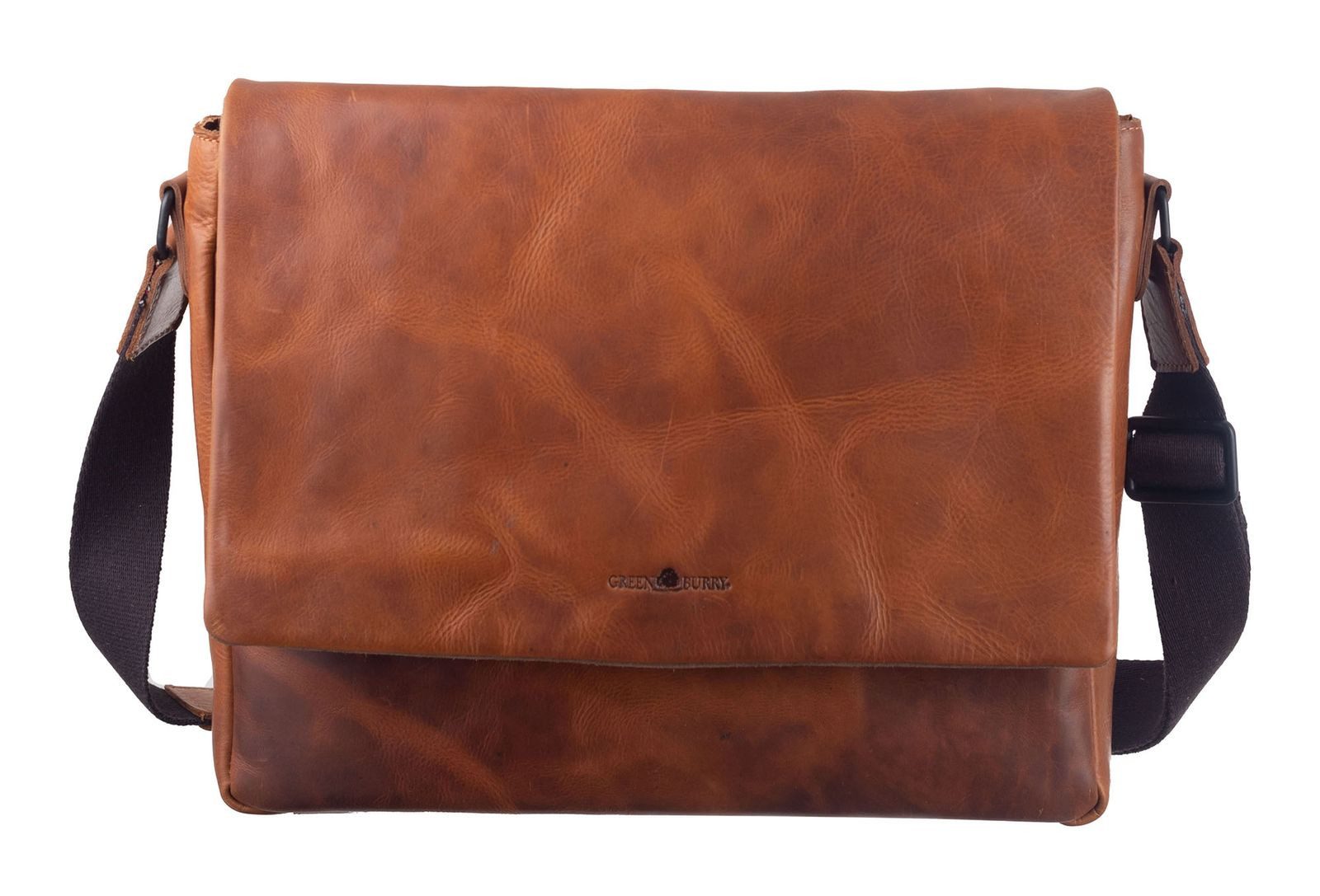 Greenburry Umhängetasche Crossover Bag, aus echtem Rindsleder