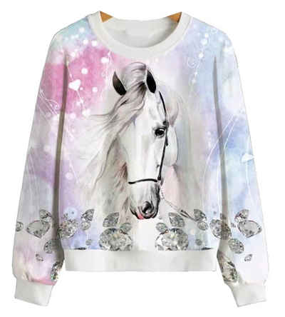 Girls Fashion Sweatshirt Mädchen Sweatshirt, Langarm Shirt, MS623 All-Over-Druck