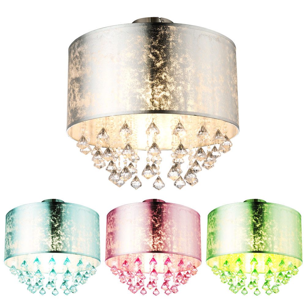 GLOBO LIGHTING LED Deckenleuchte, Leuchtmittel inklusive, Warmweiß, Farbwechsel, Deckenleuchte Farbwechsel Deckenlampe Fernbedienung dimmbar Lampe