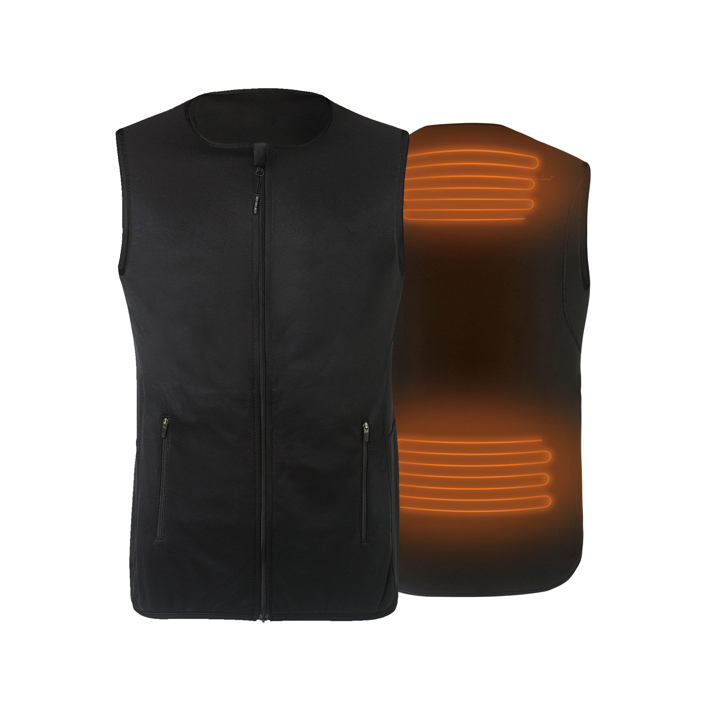 30seven Funktionsweste Baselayer Regular Fit, Unisex - Schwarz ohne Akku
