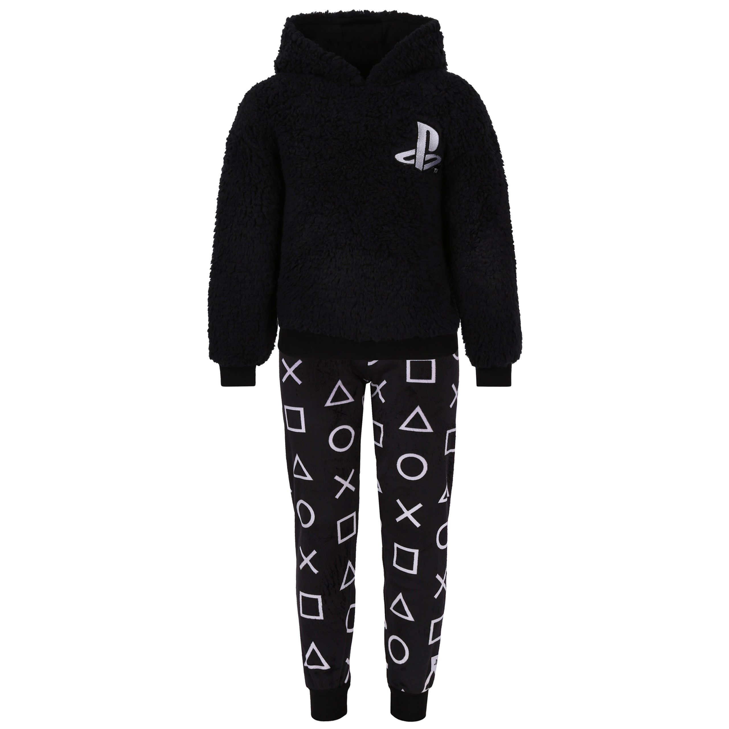 Sarcia.eu Pyjama Warmes schwarzes zweiteiliges Pyjama PlayStation 5-6 Jahre