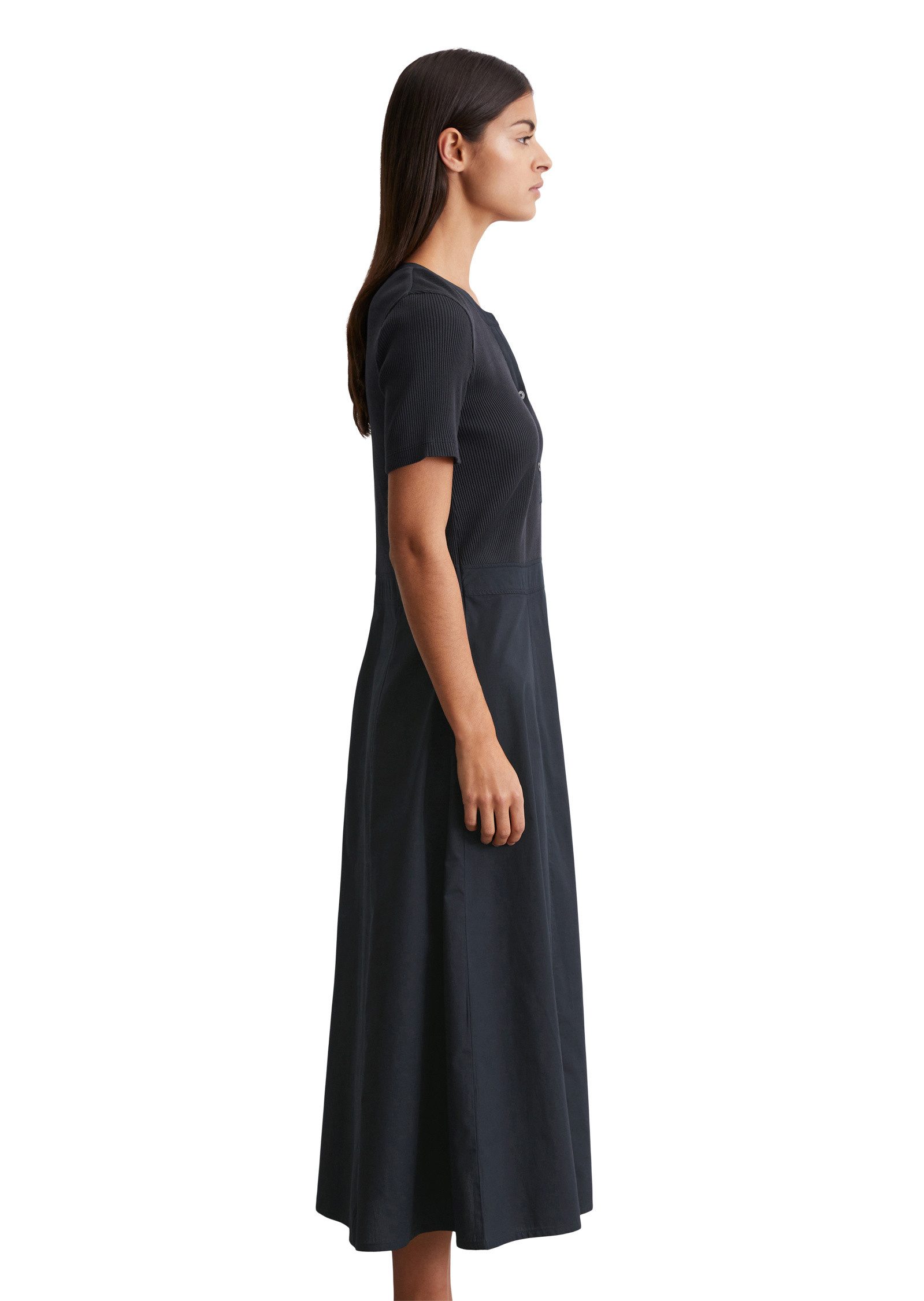 Marc O'Polo Jerseykleid mit Baumwoll-Popelinerock günstig online kaufen