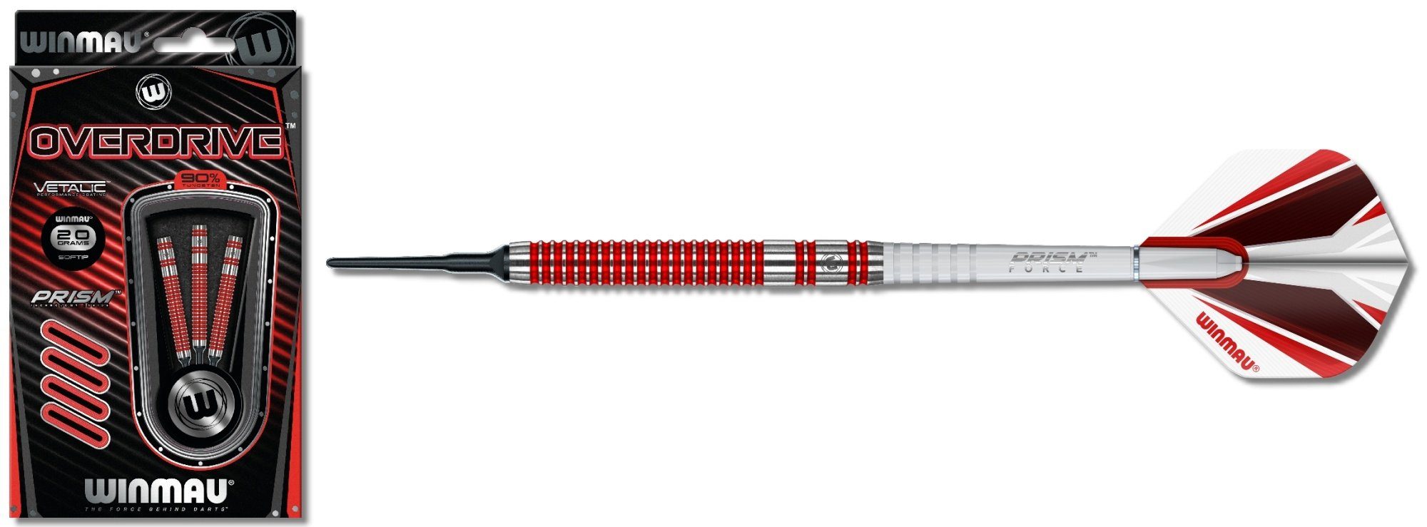 2429-20 Softdart Winmau Winmau g Dartpfeil Overdrive