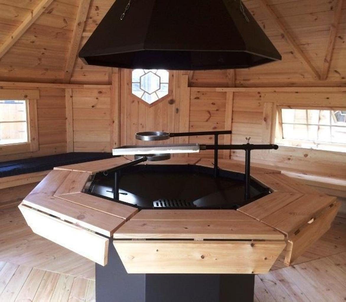JVmoebel Grillkamin Metallgrill mit umlaufendem Tisch und Bausatz für Selbstmontage, 1x nur Grill, Made in Europa