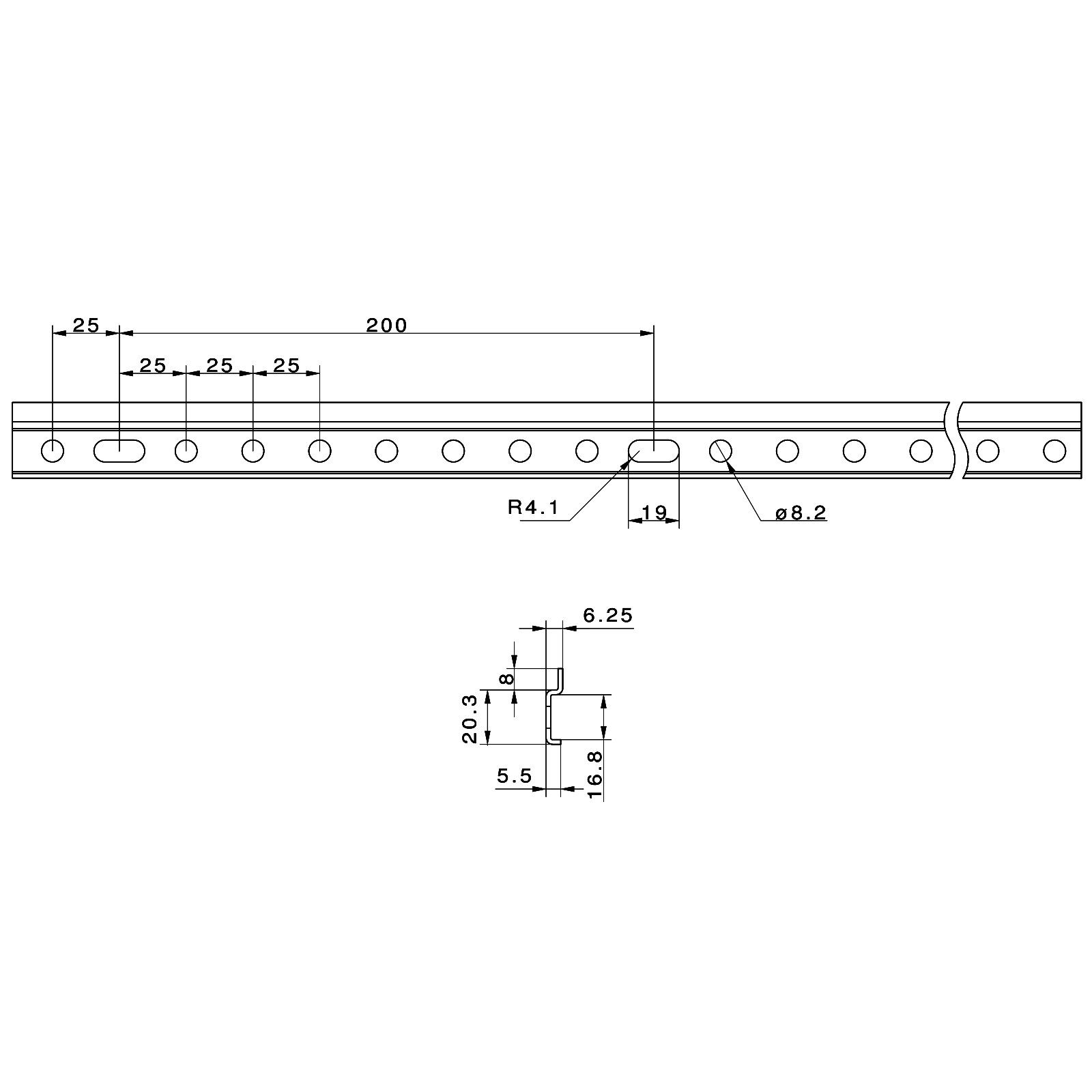 SO-TECH® Montagezubehör Schrankaufhängeschiene 107 - 1157 mm Stahl verzinkt (Spar-Set, 2 St), 2 Stück, Länge 107 mm, Stahl verzinkt, geeignet für Optifit – Bild 4 von 5