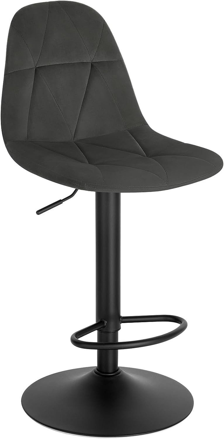 EUGAD Barhocker (1 St), drehhocker mit Rückenlehne höhenverstellbar Samtbez günstig online kaufen