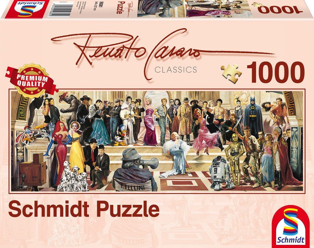 Schmidt Spiele GmbH Puzzle 1000 Teile Puzzle Panorama Renato Casaro 100  Jahre Film 59381, 1000 Puzzleteile