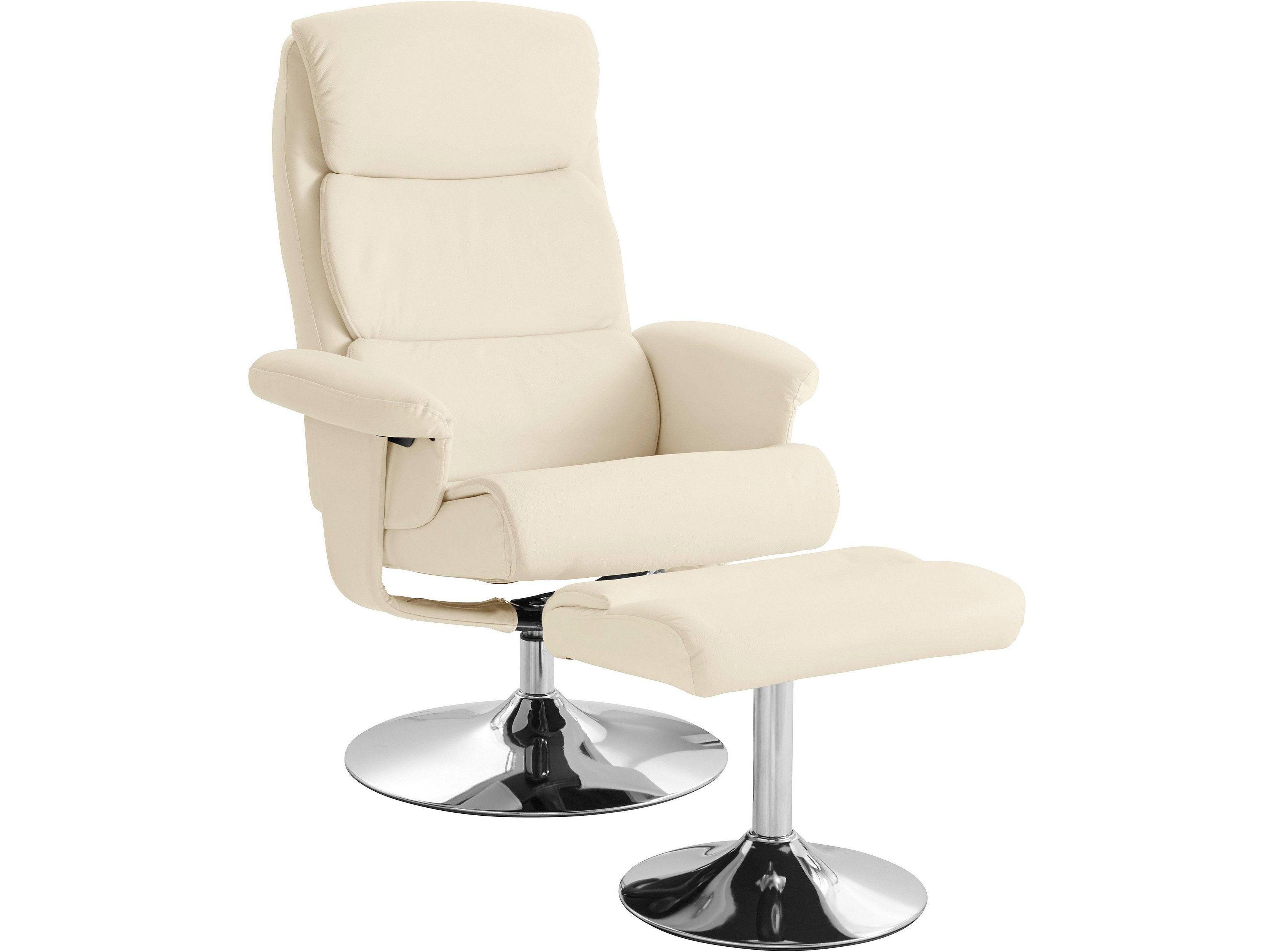 loft24 Relaxsessel Boss (2-tlg. Set, 2-St., Relaxsessel mit Hocker), Sessel mit Hocker, Polstersessel, Armsessel, 360 Grad drehbar