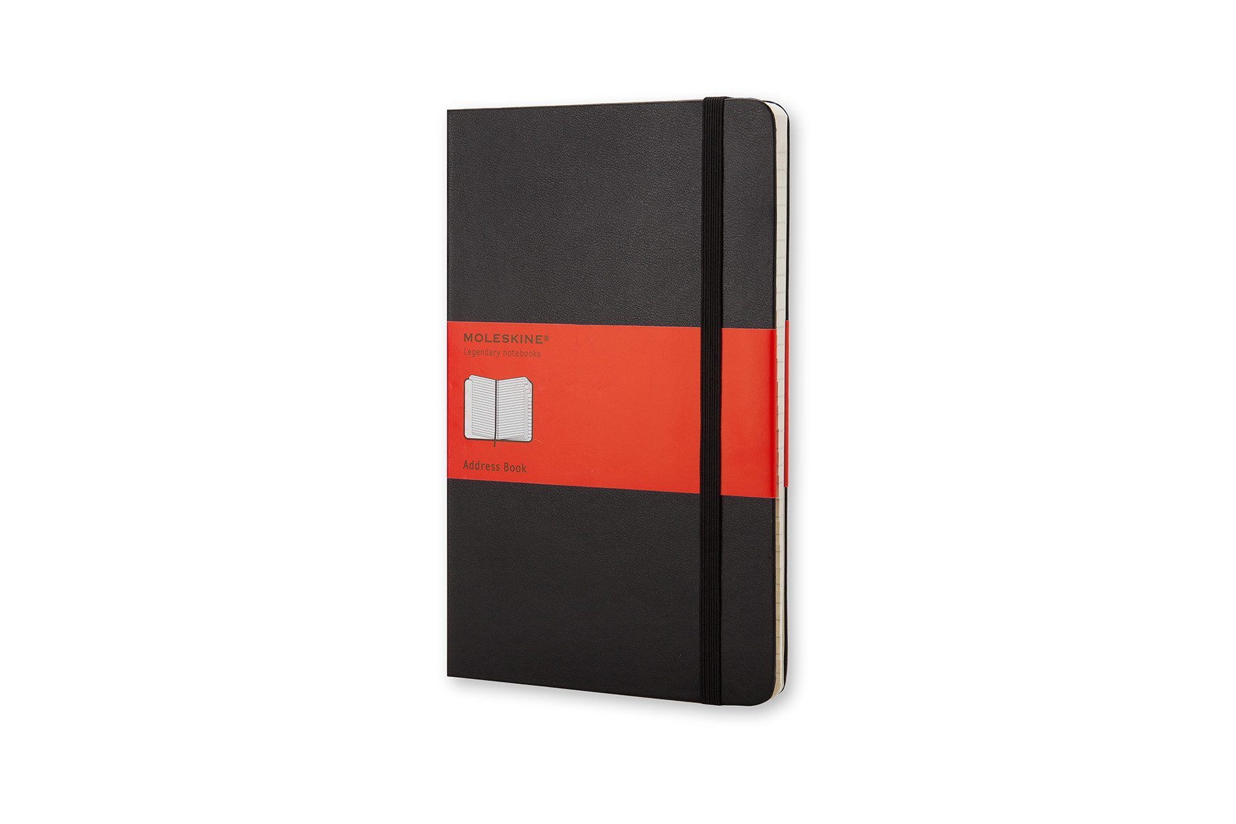 MOLESKINE Notizbuch, Adressbuch mit festem Einband - 70g-Papier - Schwarz