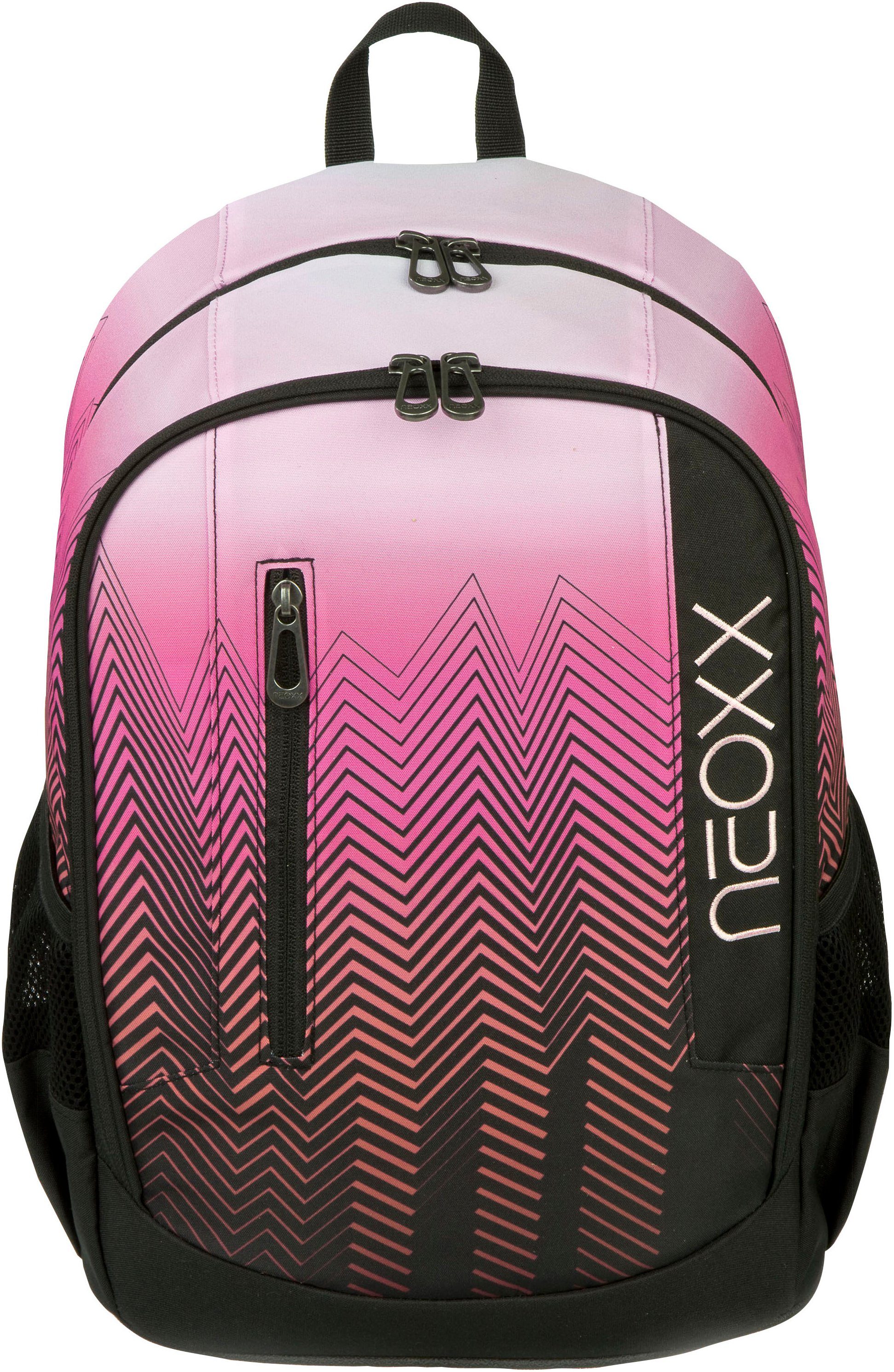 neoxx Schulrucksack Flow, Sweet like Sunset, teilweise aus recyceltem Material