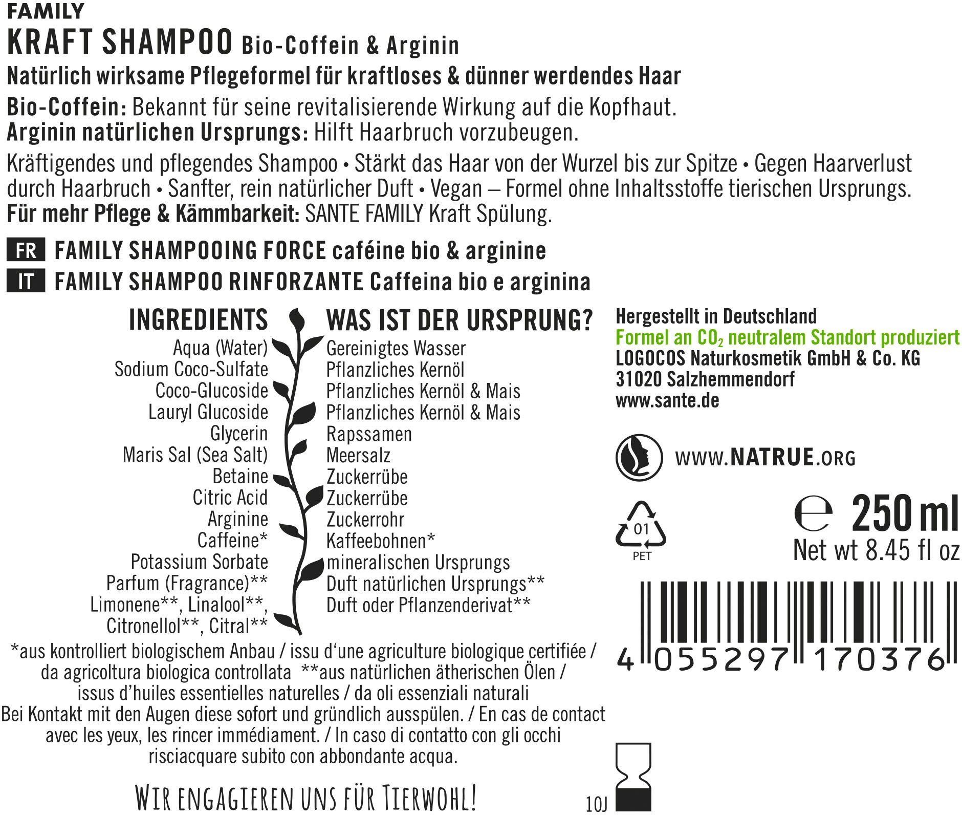 Shampoo Haarshampoo Kraft SANTE